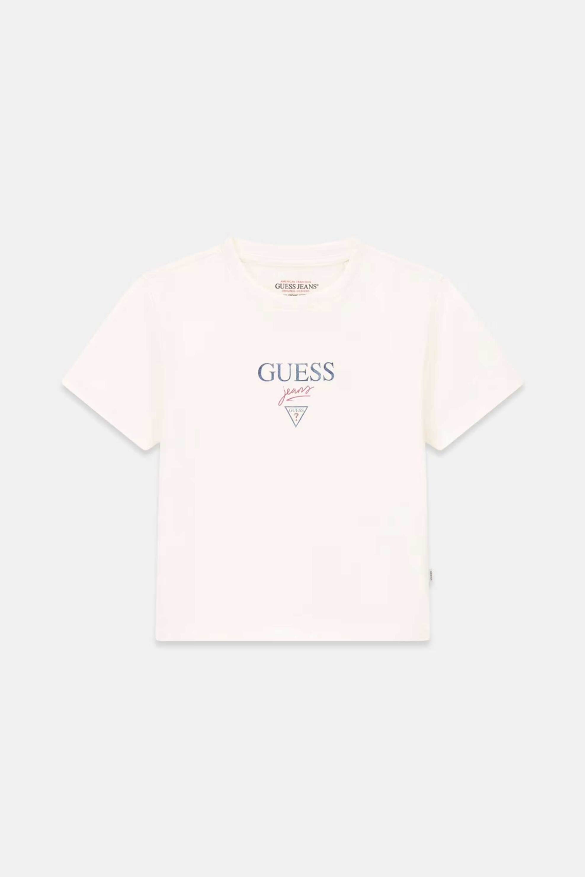 Guess Γυναικείο T-Shirt με Λογότυπο Slim Fit - W6Ri15J1314 Εκρού