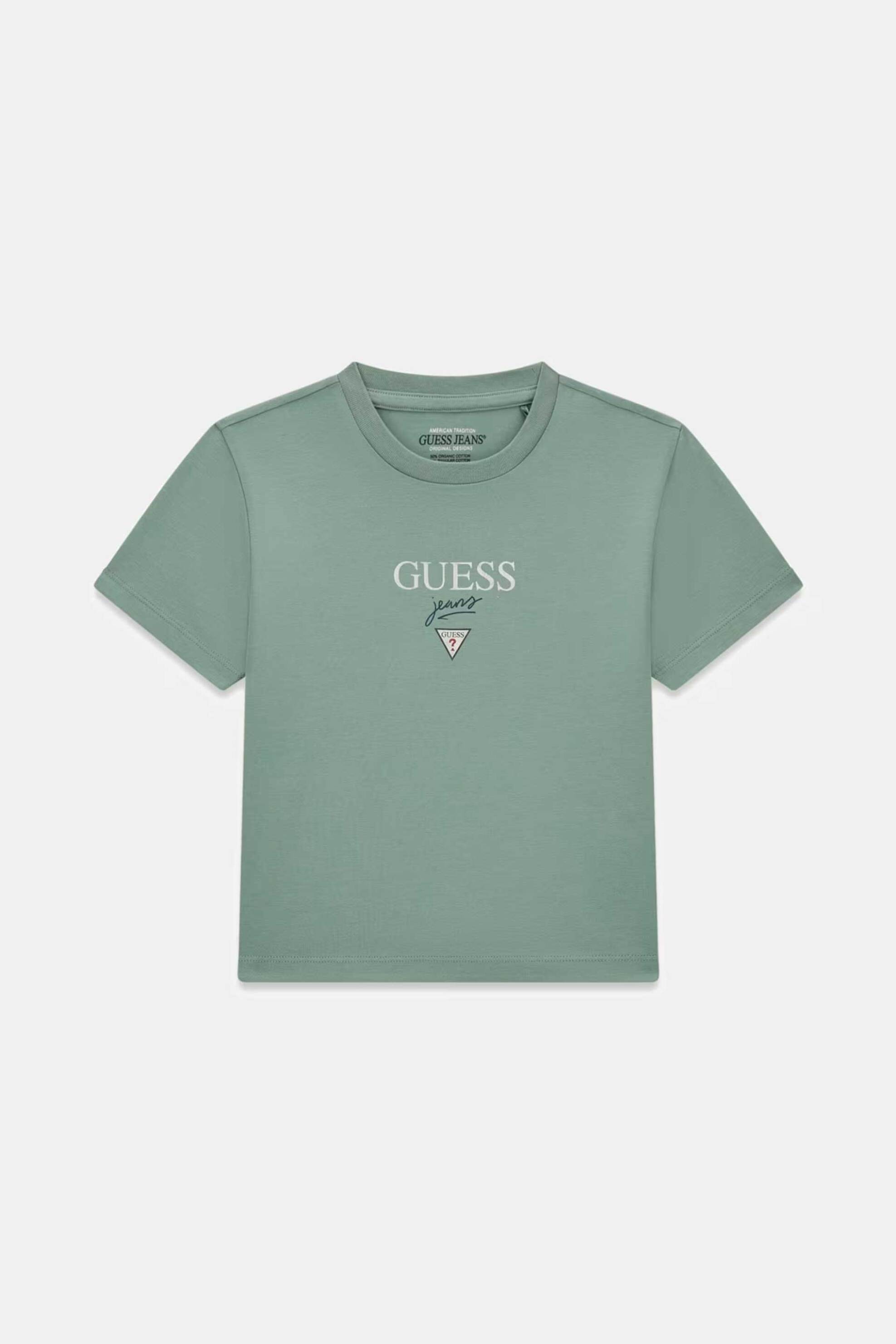 Guess Γυναικείο T-Shirt με Λογότυπο Slim Fit - W6Ri15J1314 Πράσινο