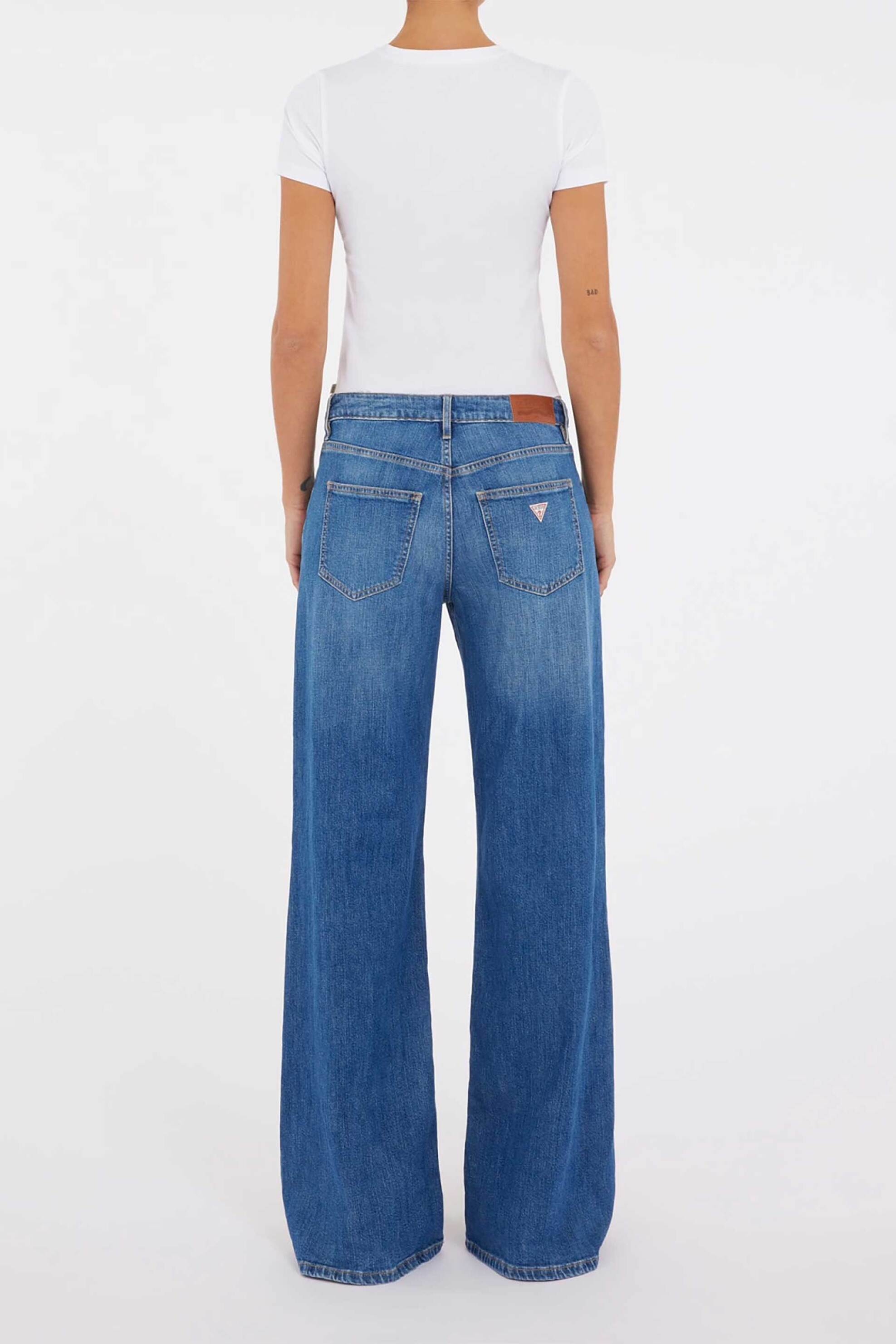 Guess γυναικείο τζιν παντελόνι πεντάτσεπο Wide Leg 