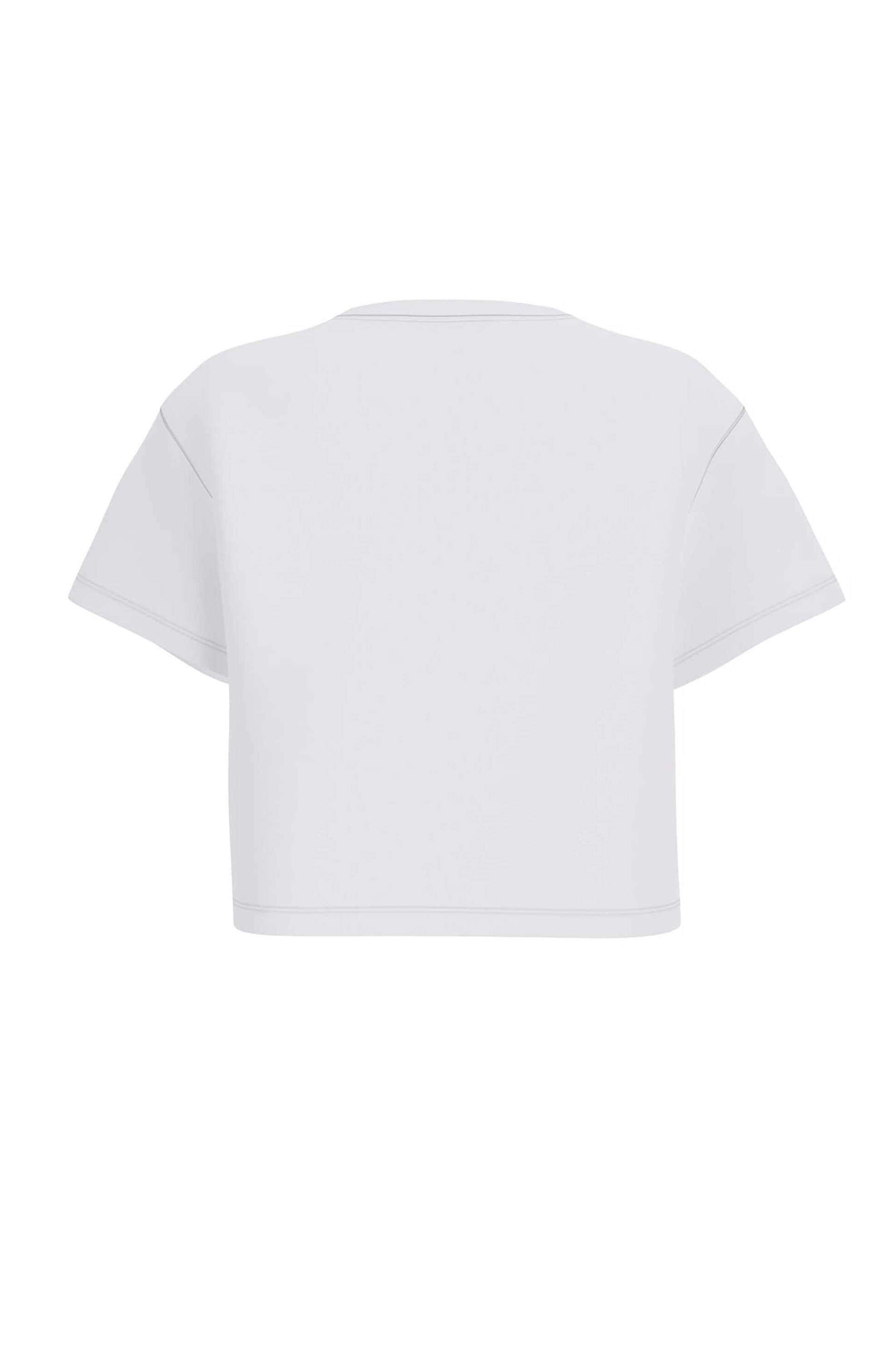 Guess γυναικείο T-shirt με λογότυπο Regular Fit - W6GIC5K8HM0 Λευκό