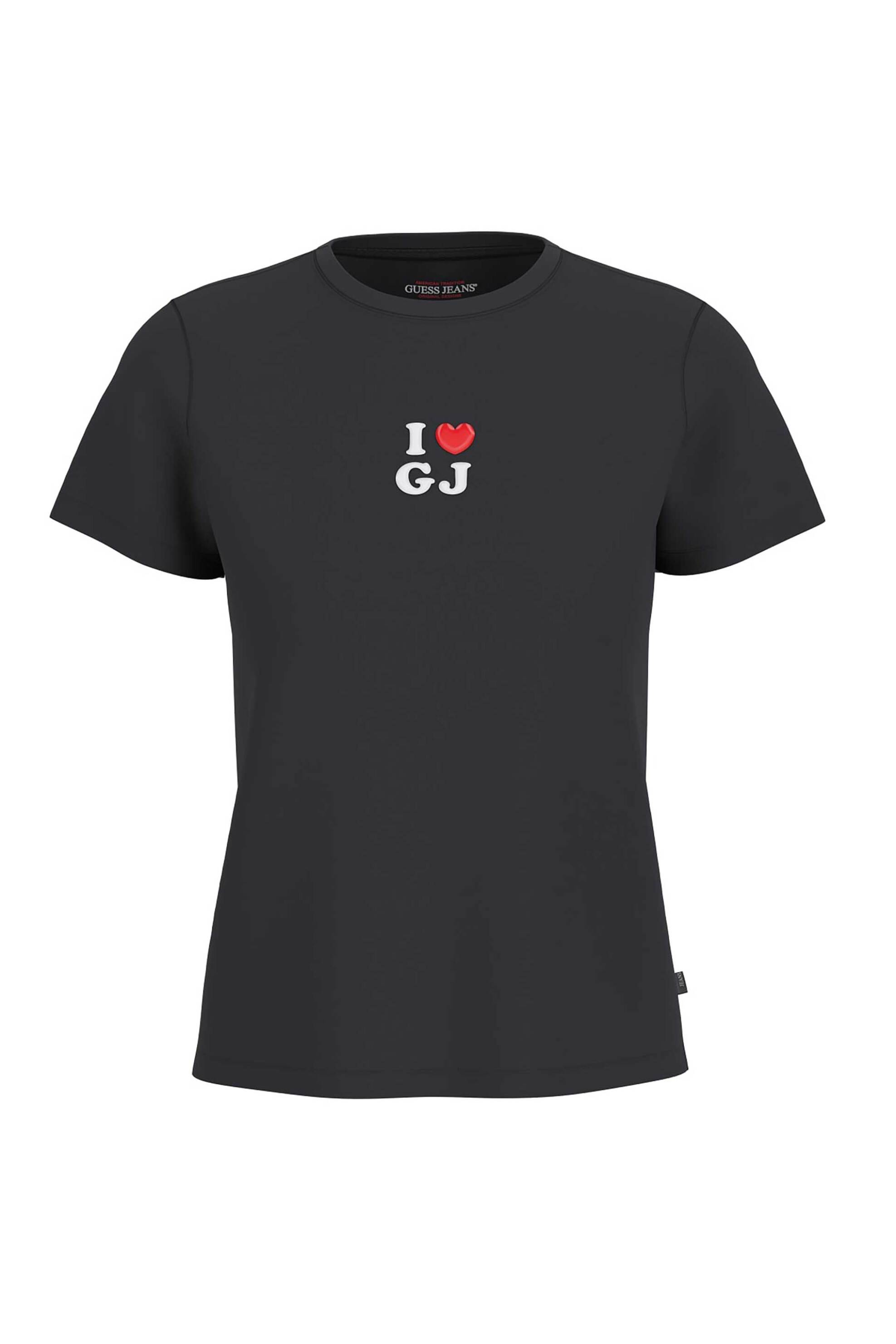 Guess γυναικείο T-shirt με print Regular Fit - W6GI45K8HM0 Μαύρο