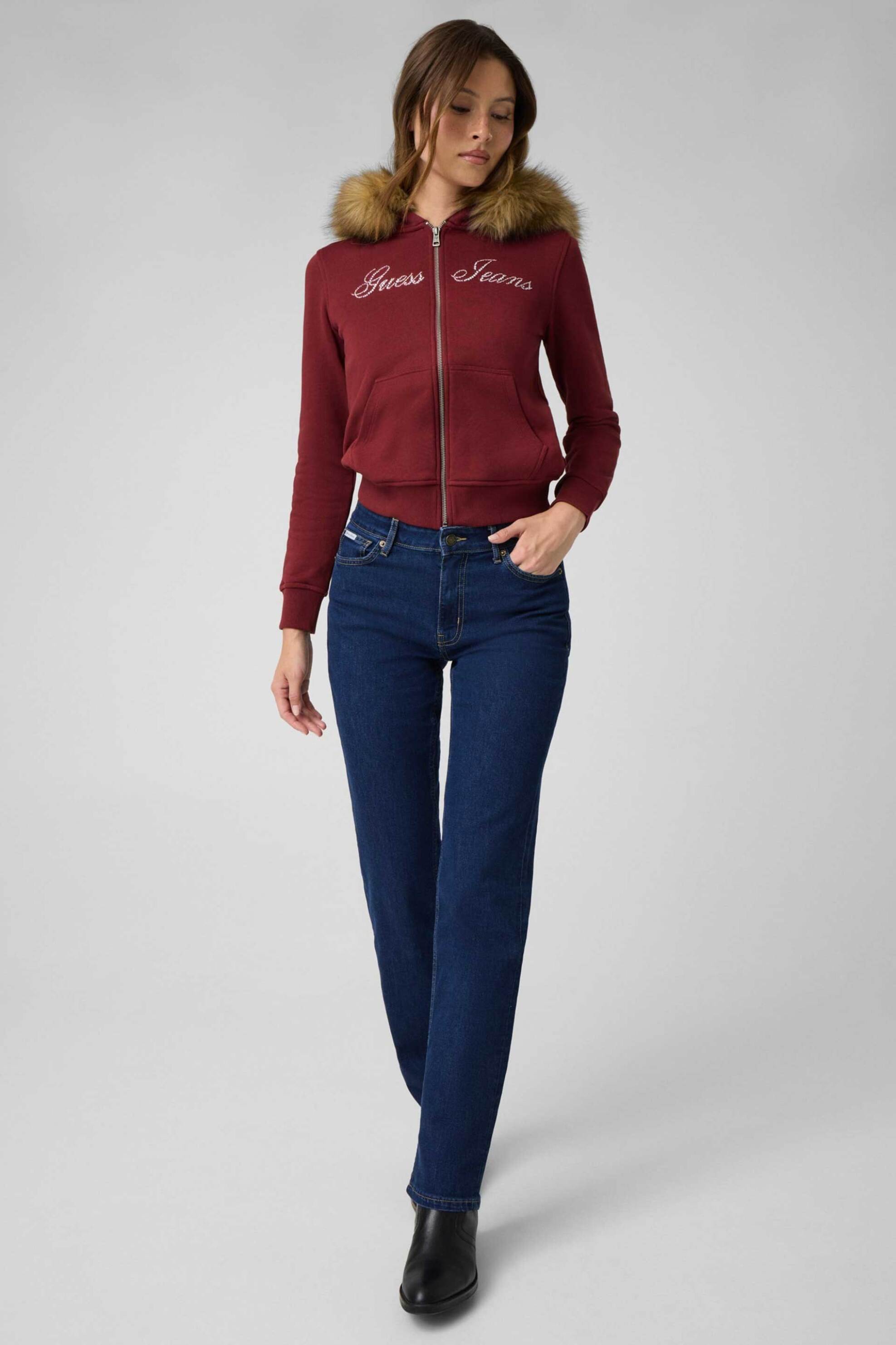 Guess γυναικείο τζιν παντελόνι πεντάτσεπο Straight Fit 