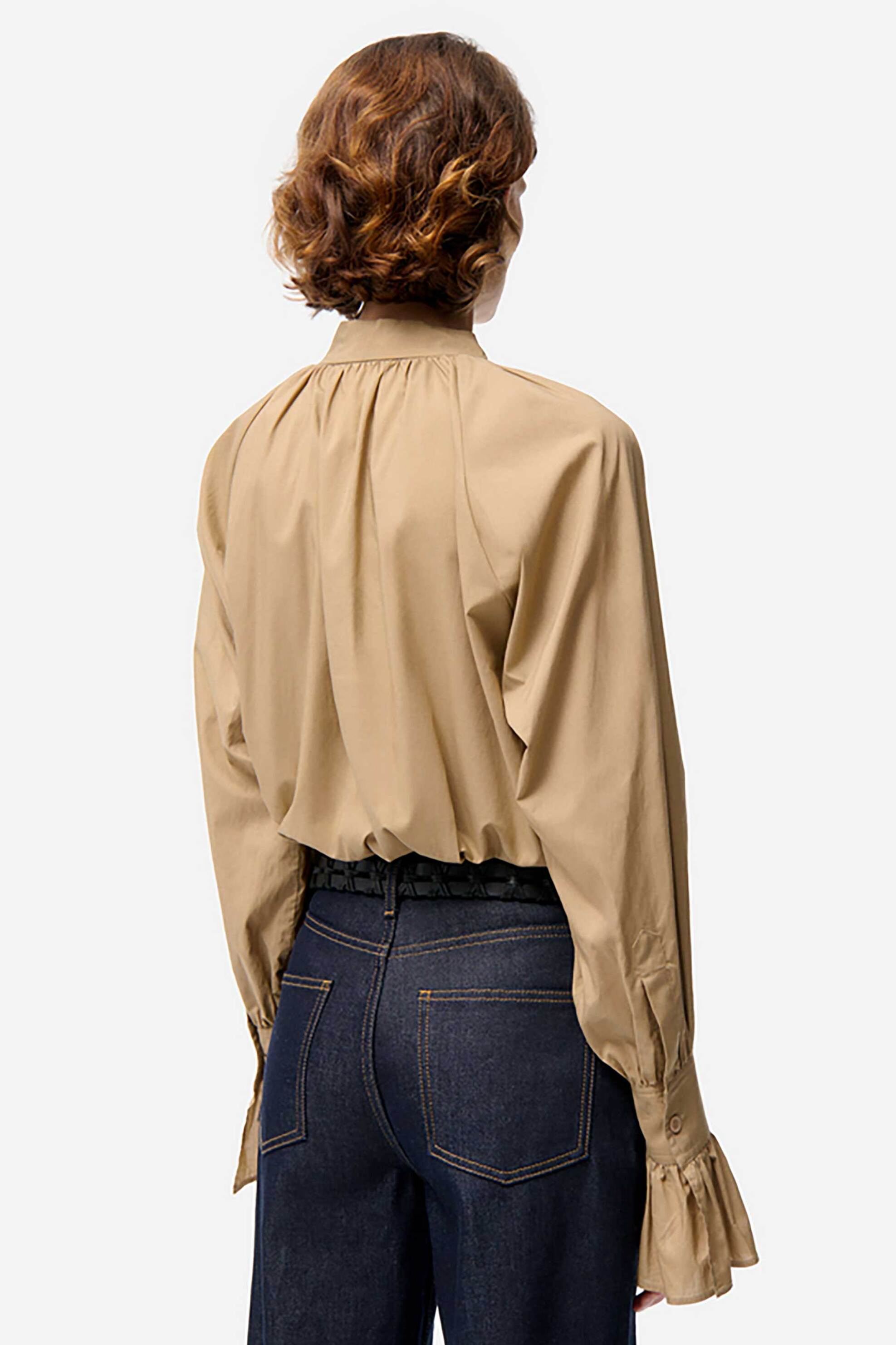 Vanessa Bruno γυναικεία μπλούζα με βολάν "Fatima" - 4EVA69-V09816 Μπεζ φωτογραφία