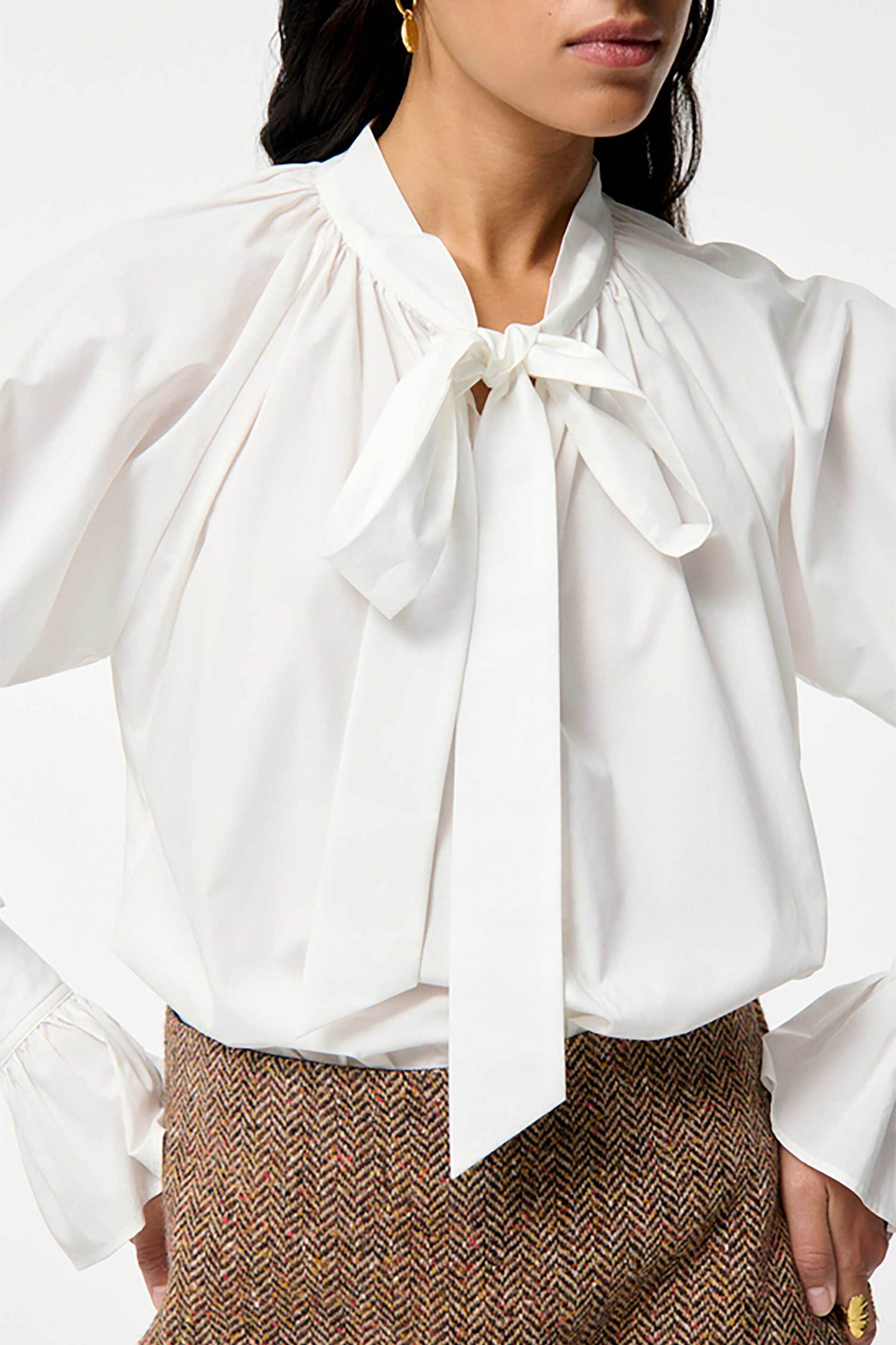 Vanessa Bruno γυναικεία μπλούζα με βολάν "Fatima" - 4EVA69-V09816 Εκρού φωτογραφία