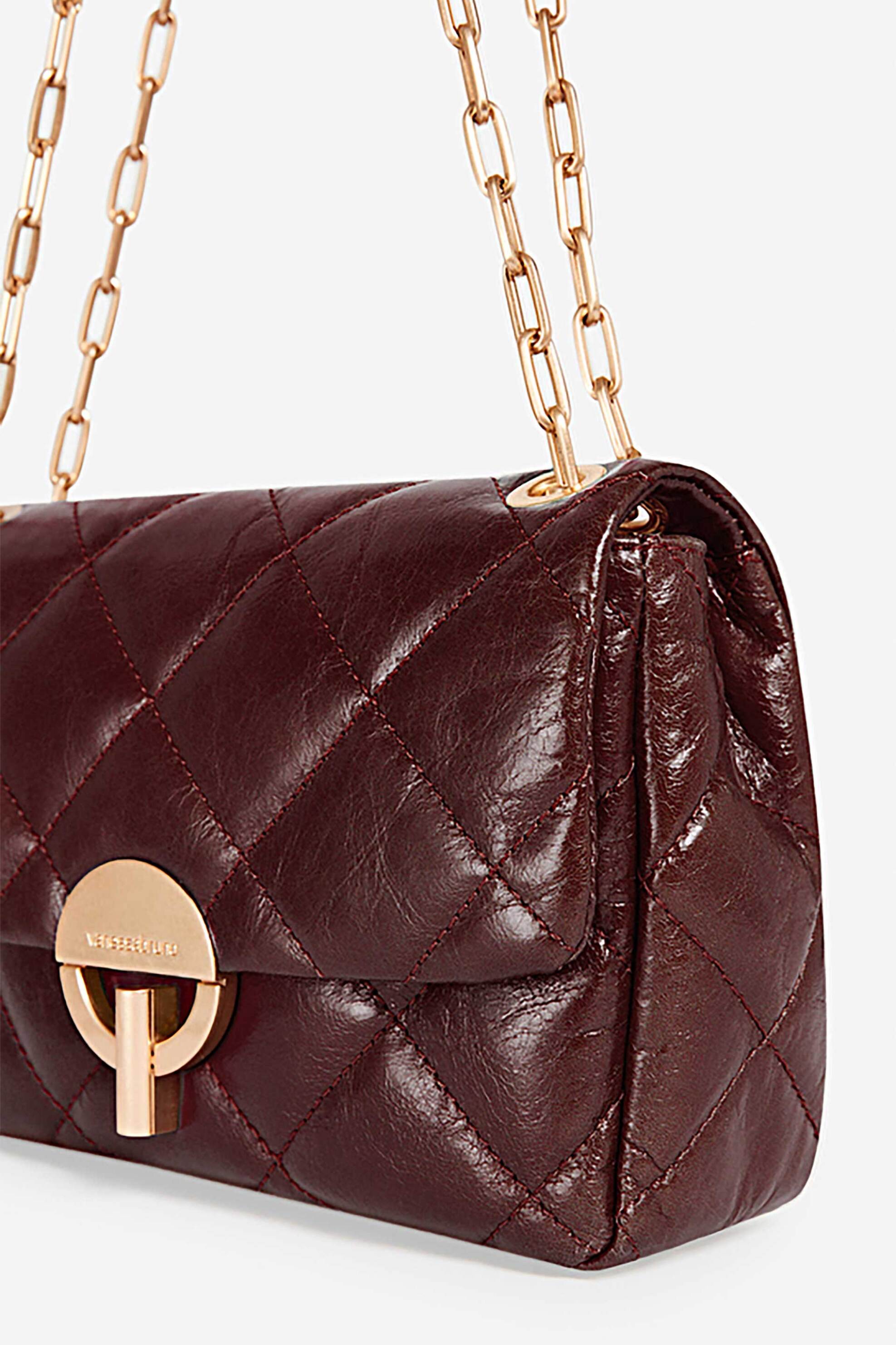 Vanessa Bruno γυναικεία τσάντα ώμου καπιτονέ "Large Moon" - 4HVD84-V40329 Καφέ Σκούρο φωτογραφία