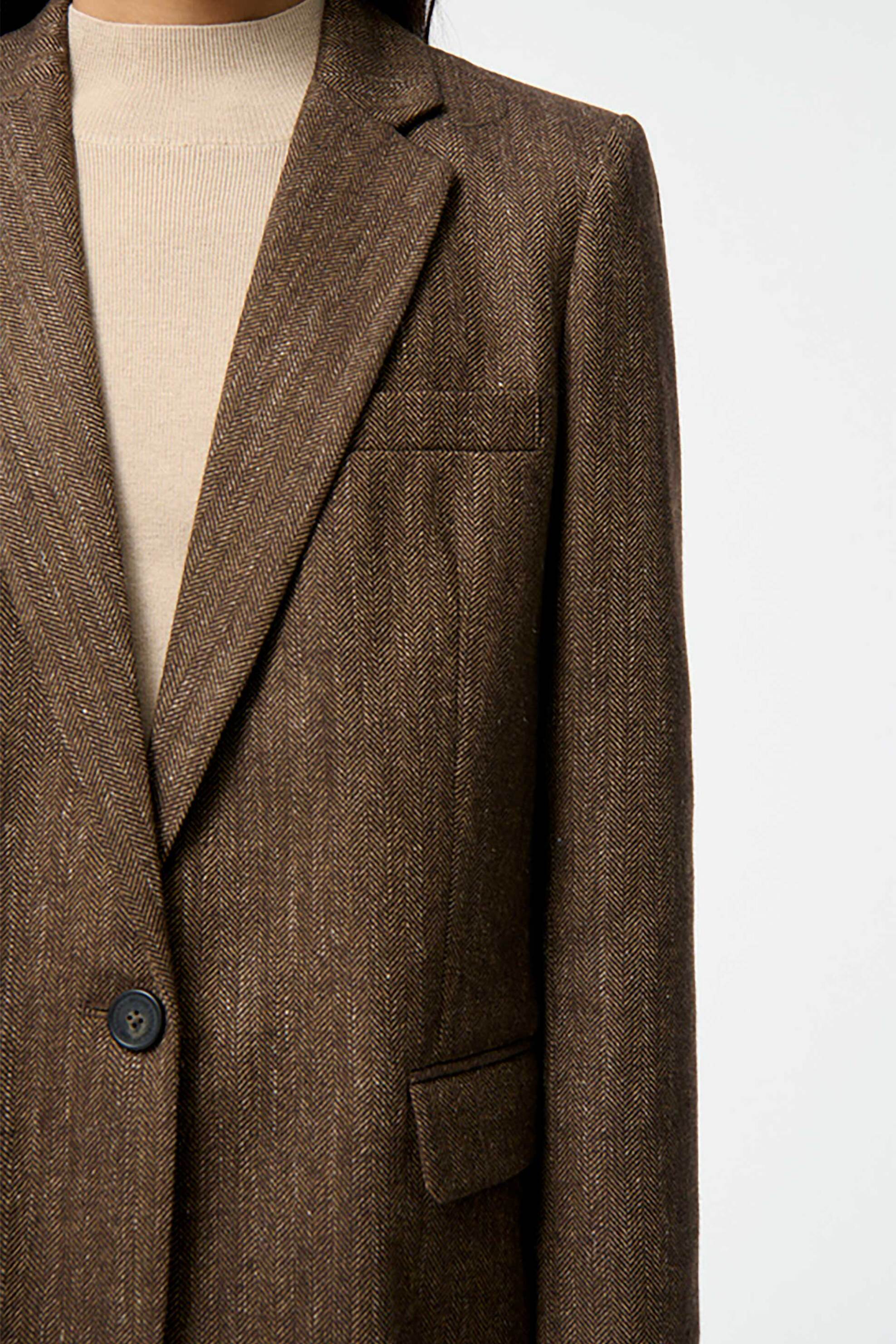 Vanessa Bruno γυναικείο σακάκι "Tilia" - 5HVA40-V02301 Καφέ φωτογραφία