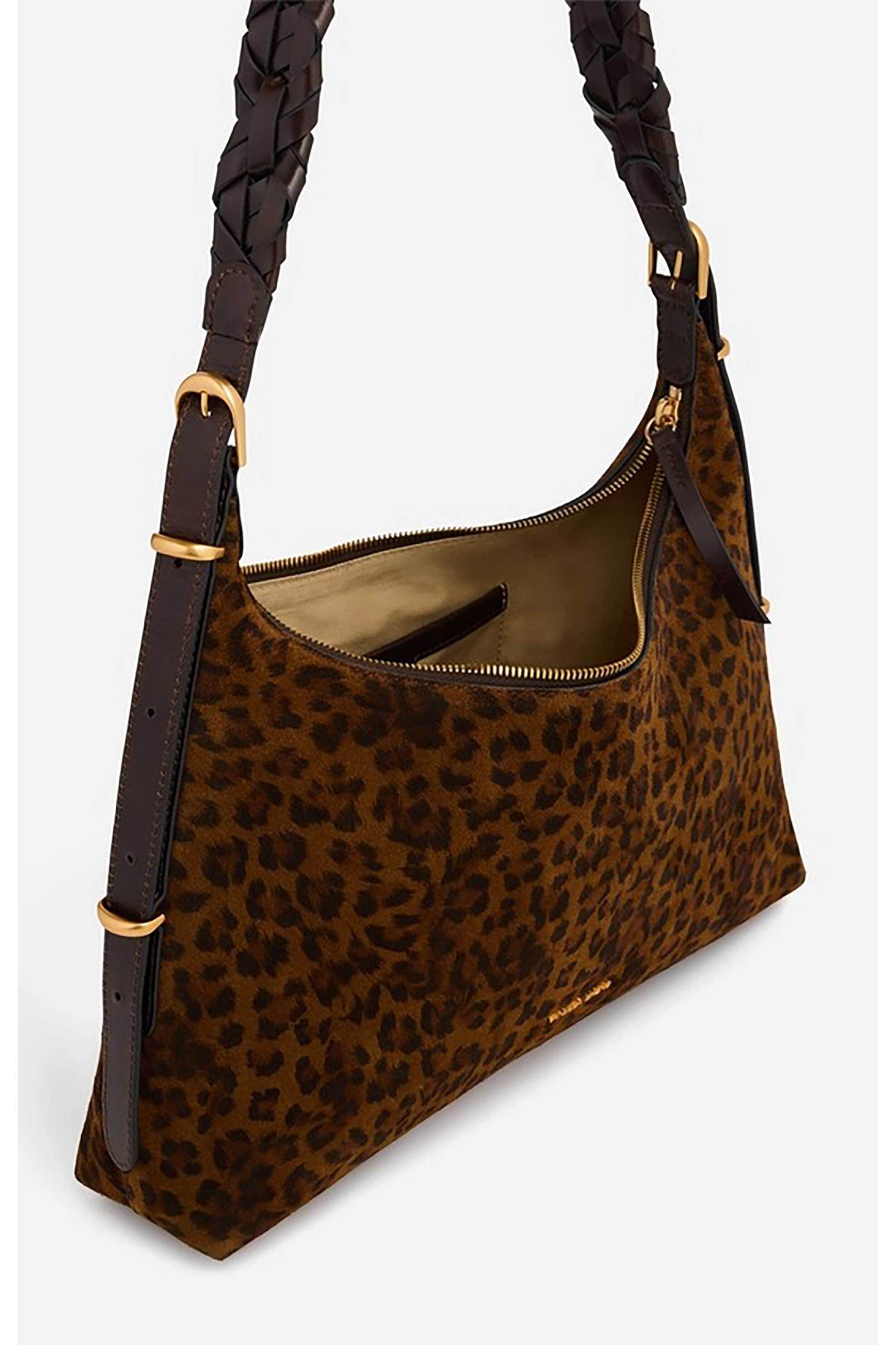 VANESSA BRUNO Vanessa Bruno γυναικεία τσάντα ώμου hobo animal print "Jess Small" - 6HVD10-V40916 Ταμπά - 4