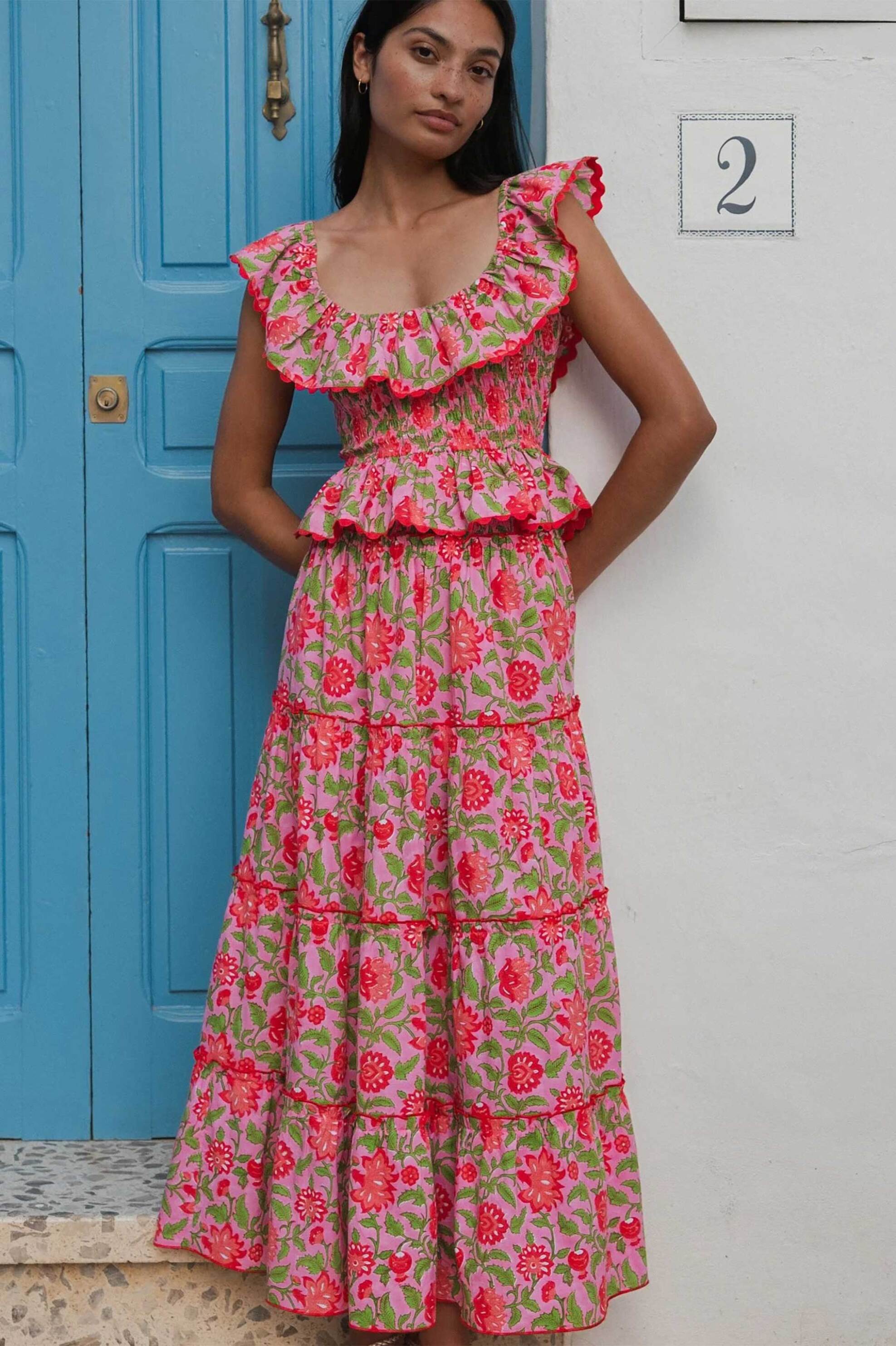 PINK CITY PRINTS Pink City Prints γυναικείο τοπ "Candy Jaal Susie" - Susie Ροζ
