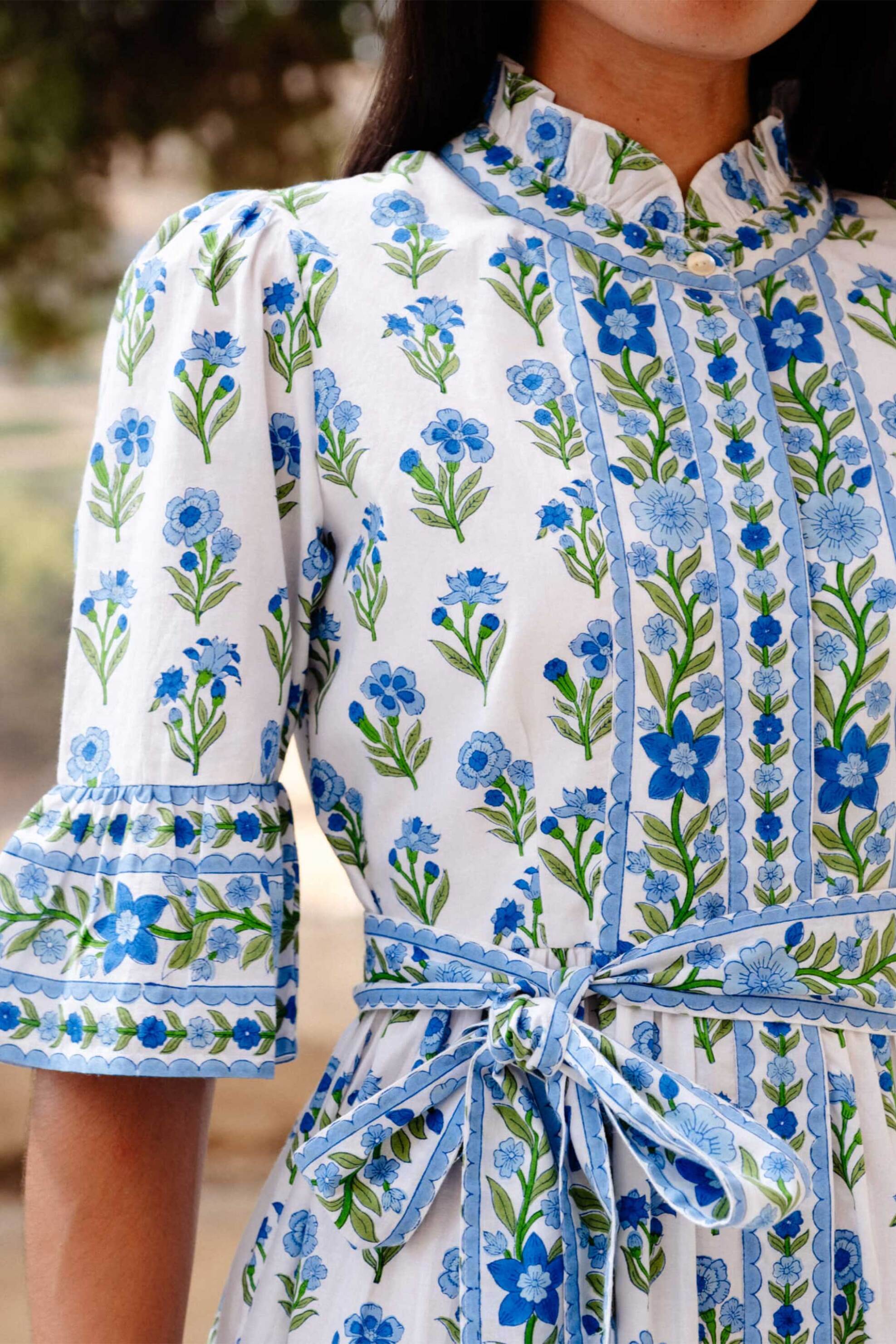 Pink City Prints γυναικείο mini φόρεμα "Gemma" - GEMMA Γαλάζιο φωτογραφία