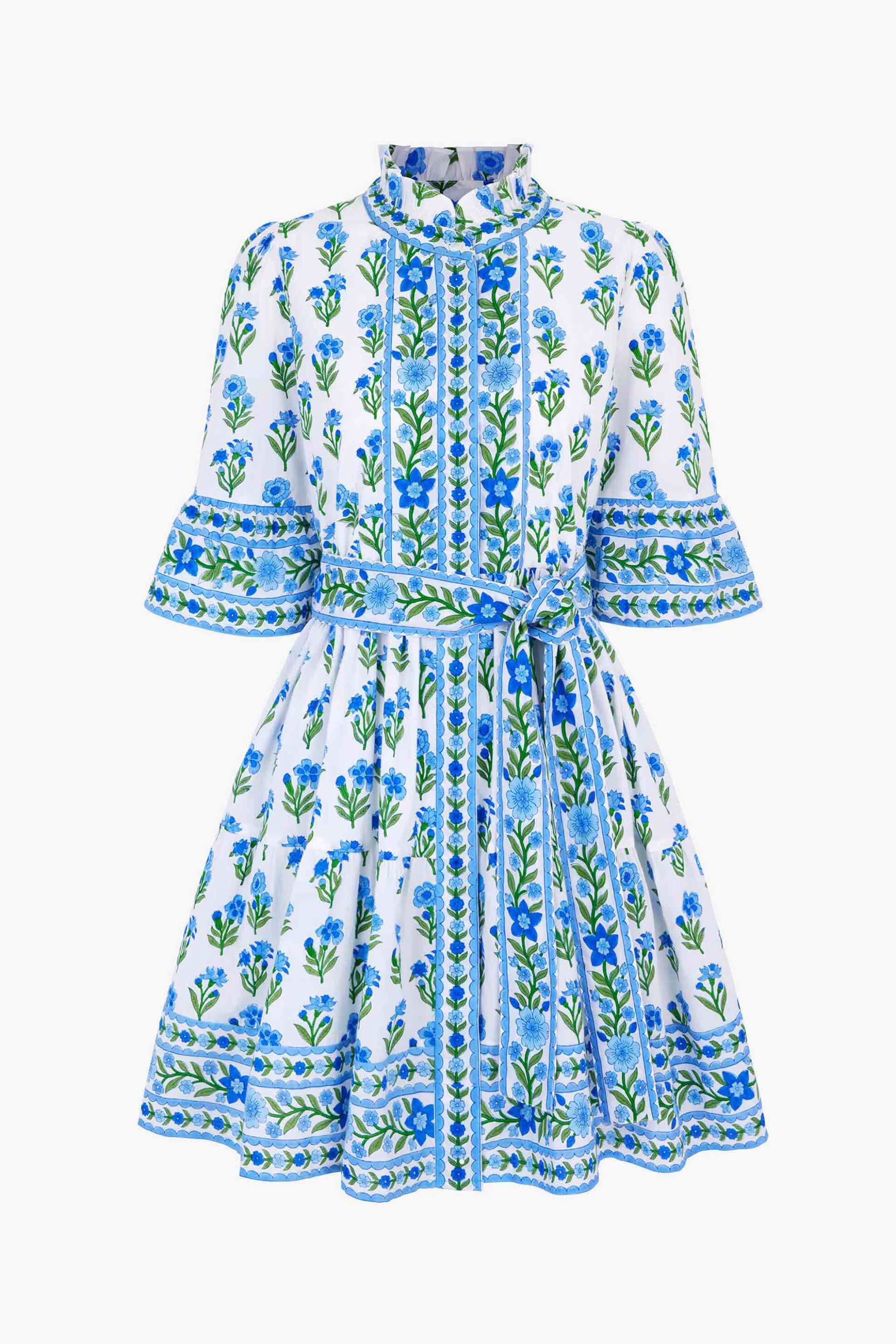 Pink City Prints γυναικείο mini φόρεμα "Gemma" - GEMMA Γαλάζιο φωτογραφία