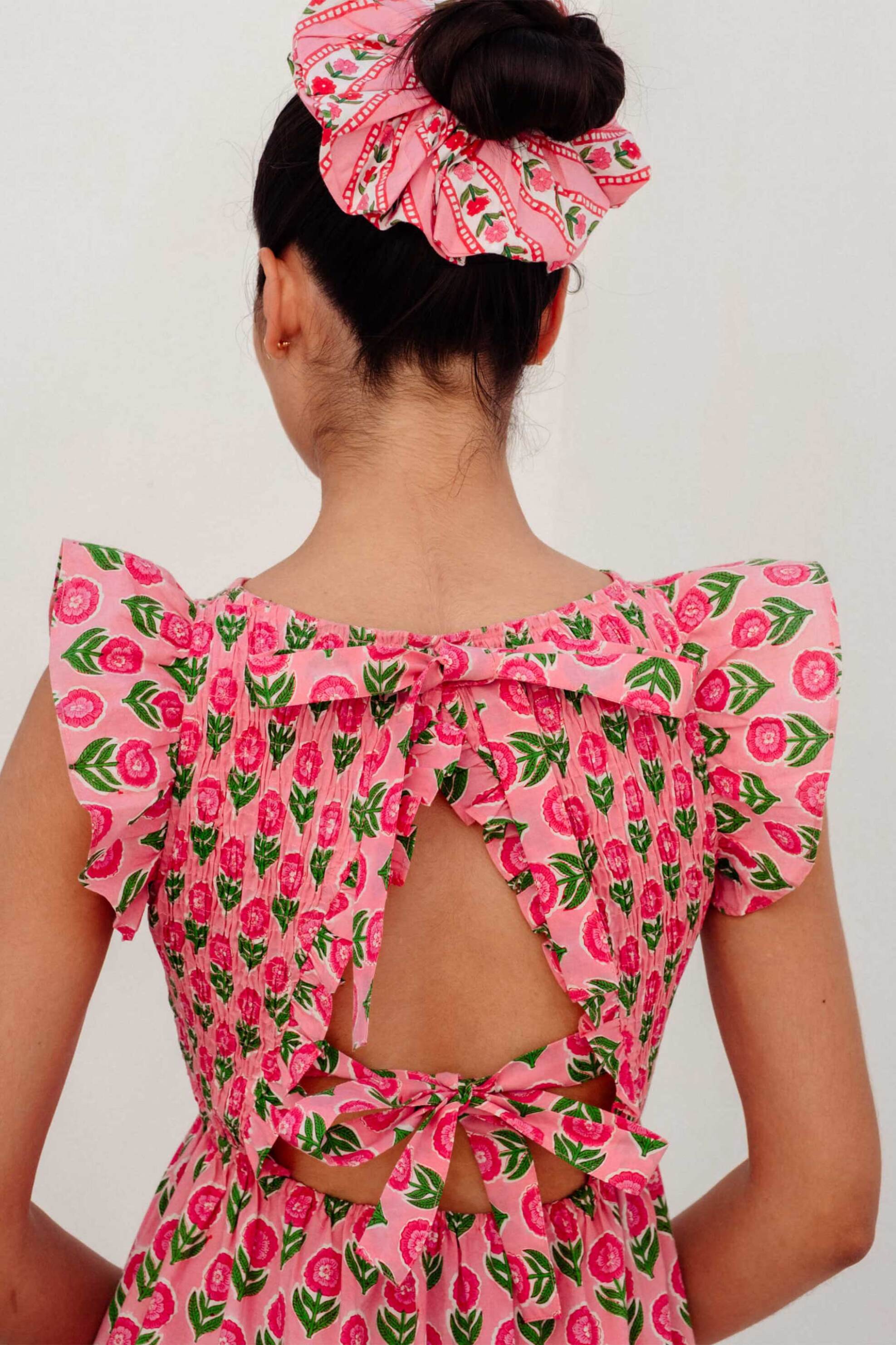 Pink City Prints γυναικείο maxi φόρεμα "David Bowie" - DAVID BOWIE Ροζ φωτογραφία