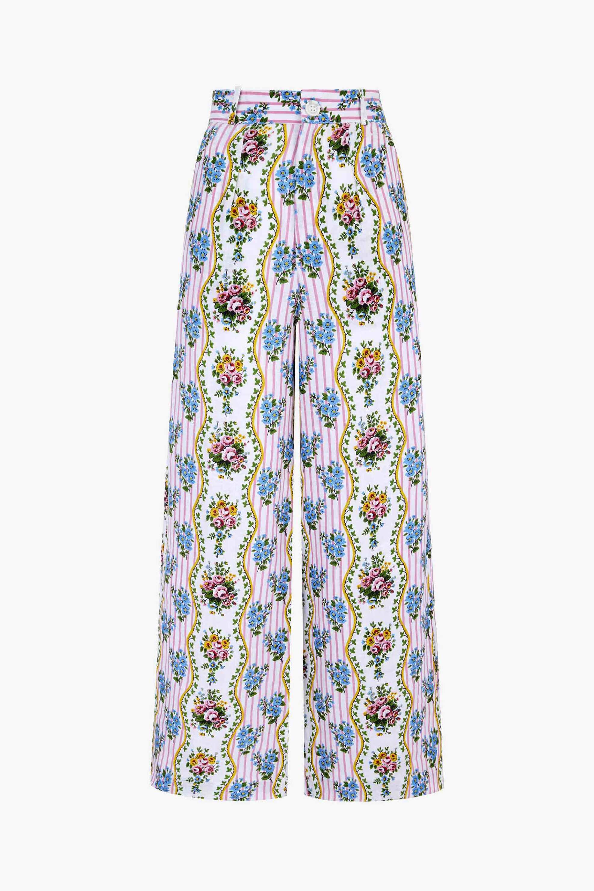 Pink City Prints γυναικείο παντελόνι με print "Gabi" - GABI Πολύχρωμο φωτογραφία