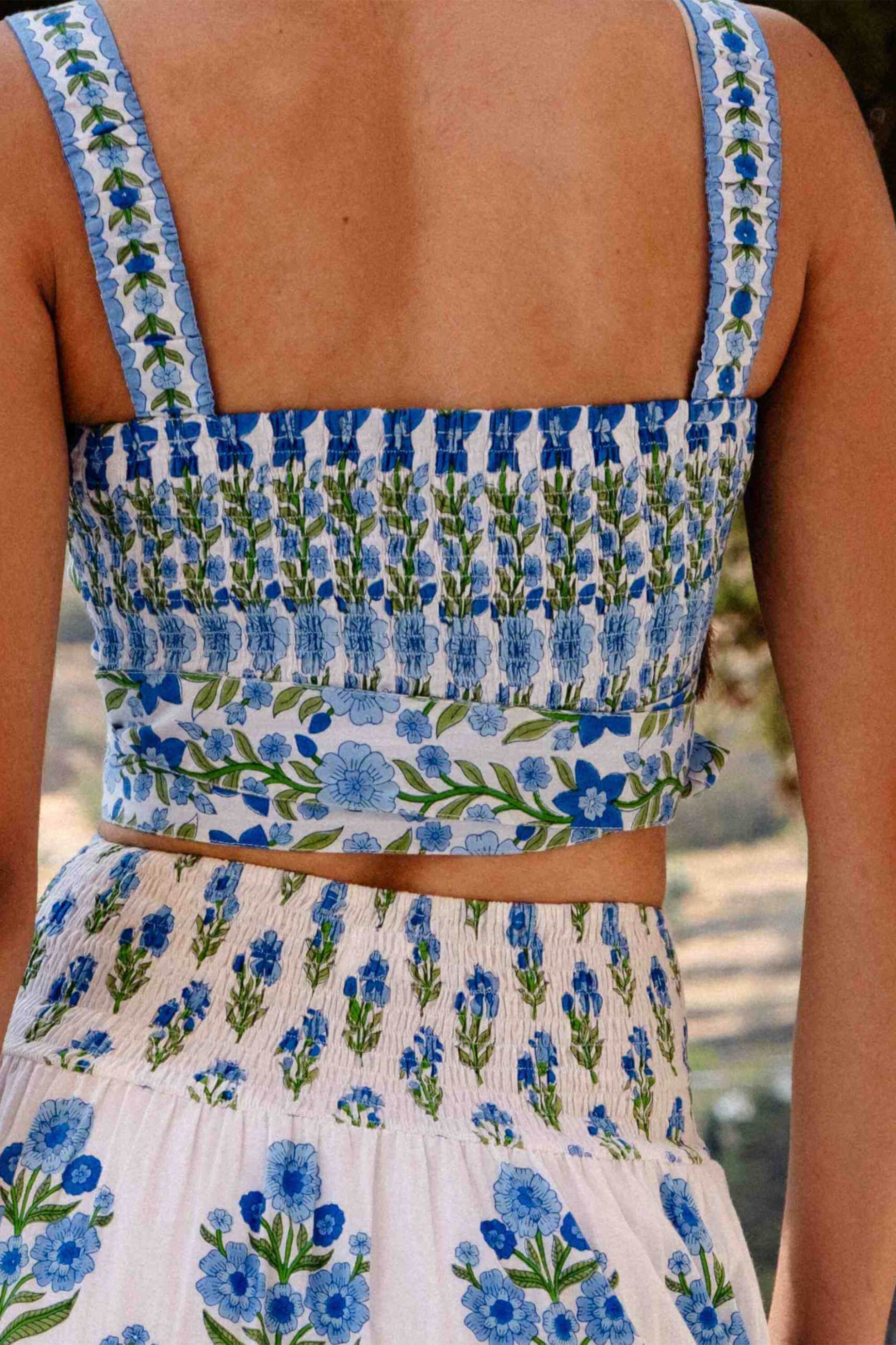 Pink City Prints γυναικείο τοπ all-over print "Immy" - IMMY Γαλάζιο φωτογραφία