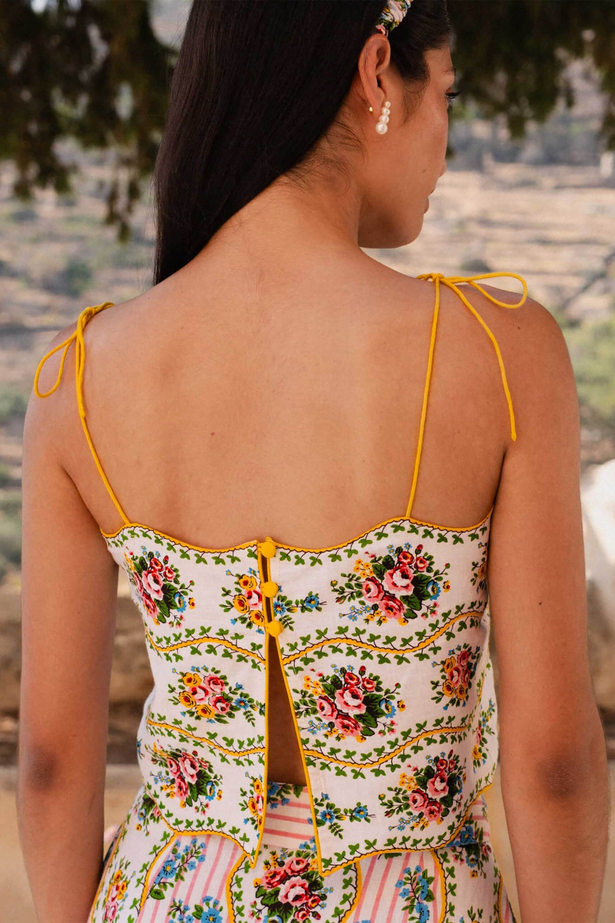 Pink City Prints γυναικείο τοπ all-over print "Sicily" - SICILY Πολύχρωμο φωτογραφία