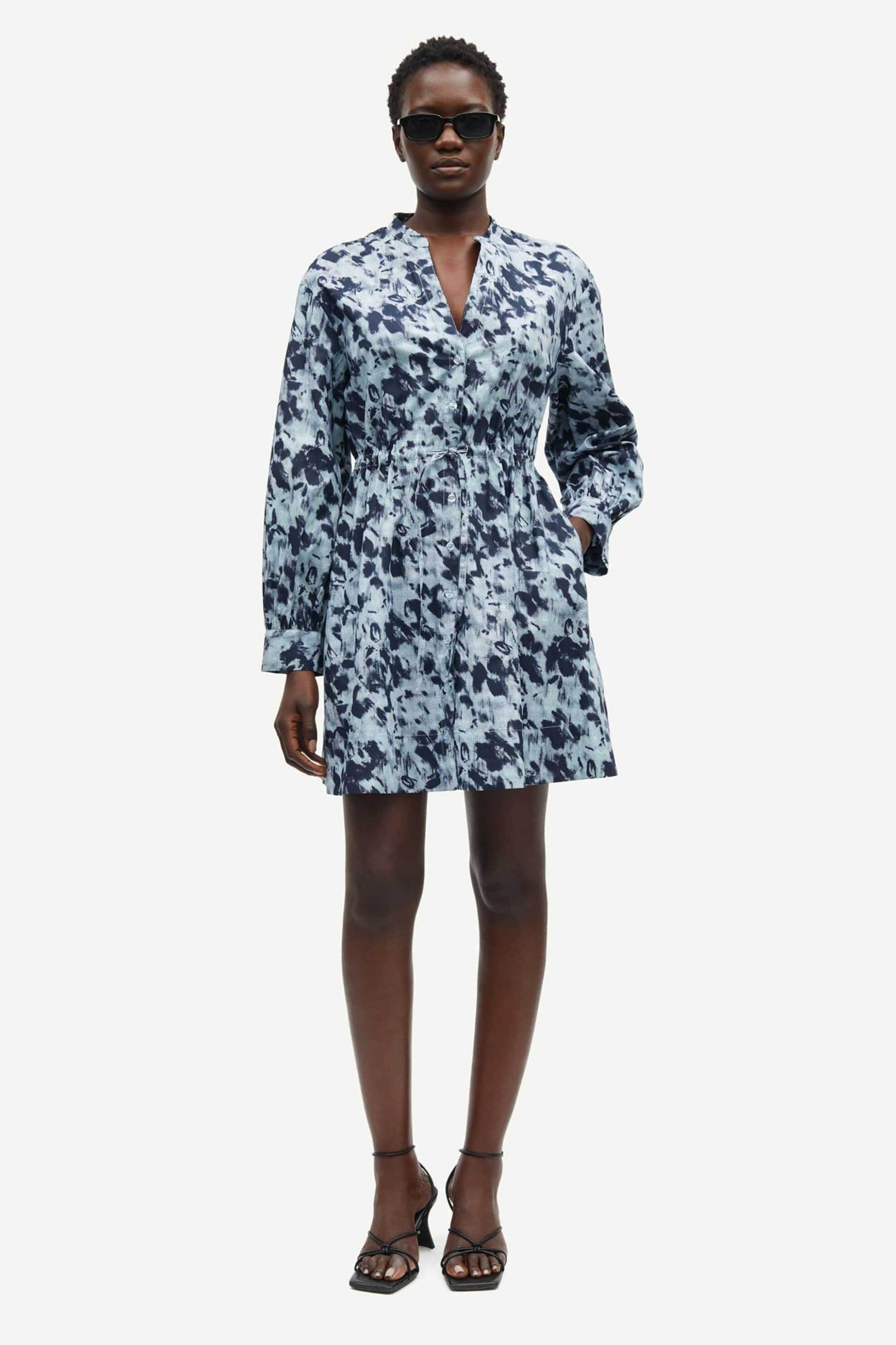 Samsøe Samsøe γυναικείο mini φόρεμα με floral print "Saamelie" - F25100008 Μπλε