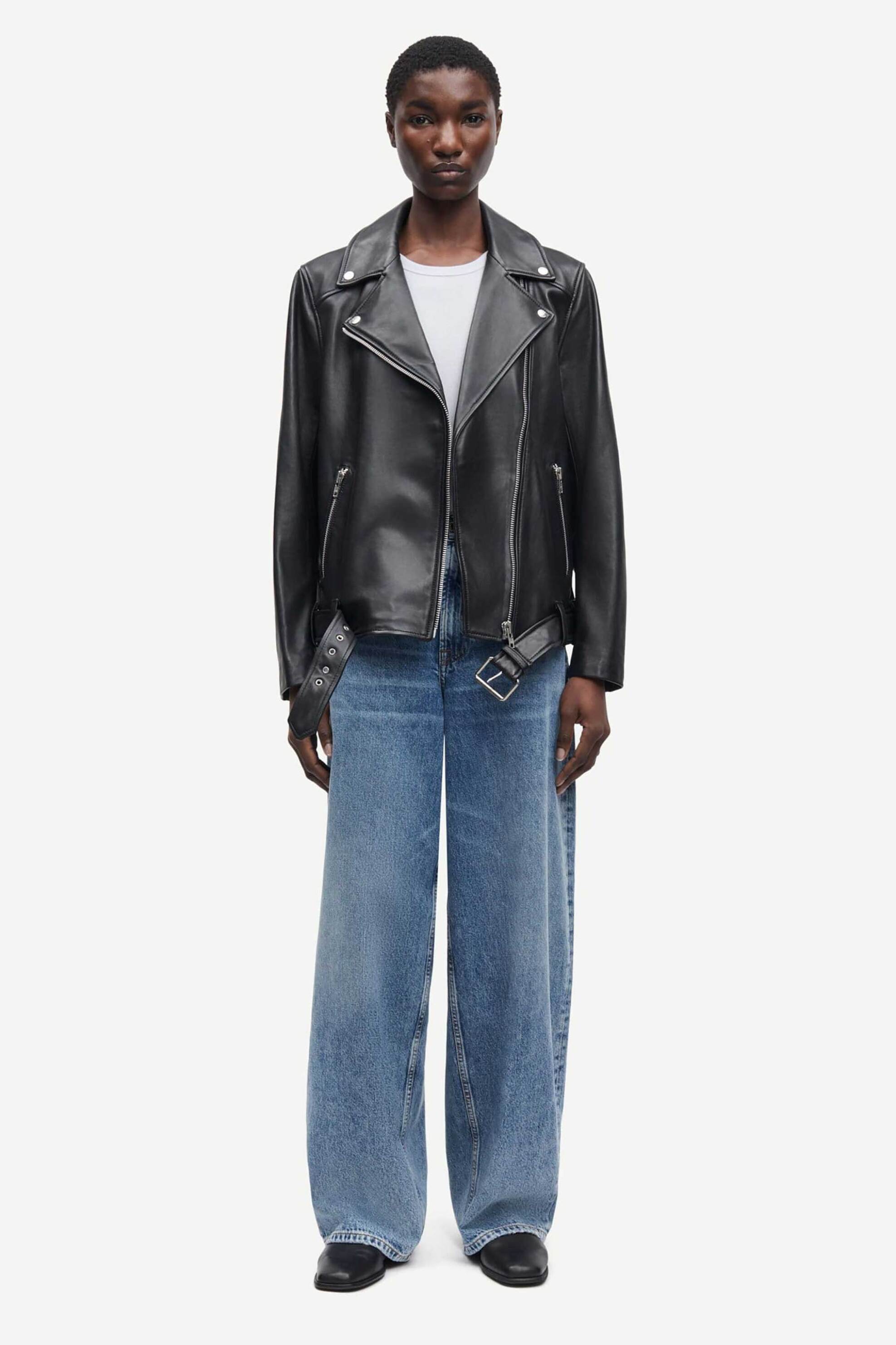 SAMSØE SAMSØE Samsøe Samsøe γυναικείο δερμάτινο jacket "Sawinona" - F10000059 Μαύρο