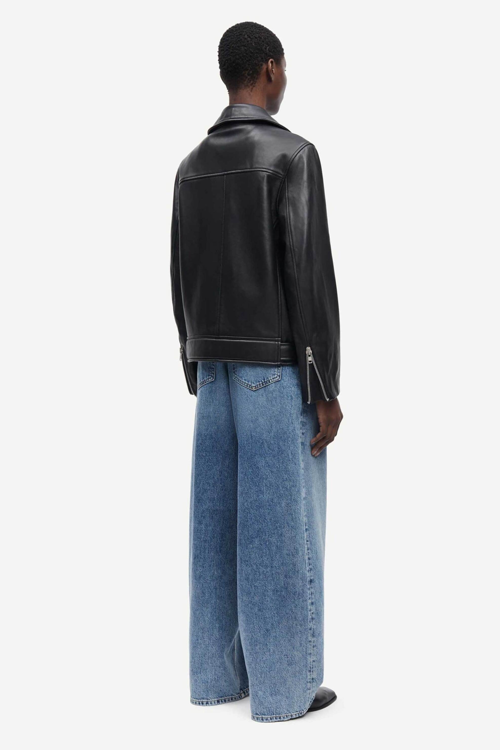 Samsøe Samsøe γυναικείο δερμάτινο jacket "Sawinona" - F10000059 Μαύρο φωτογραφία