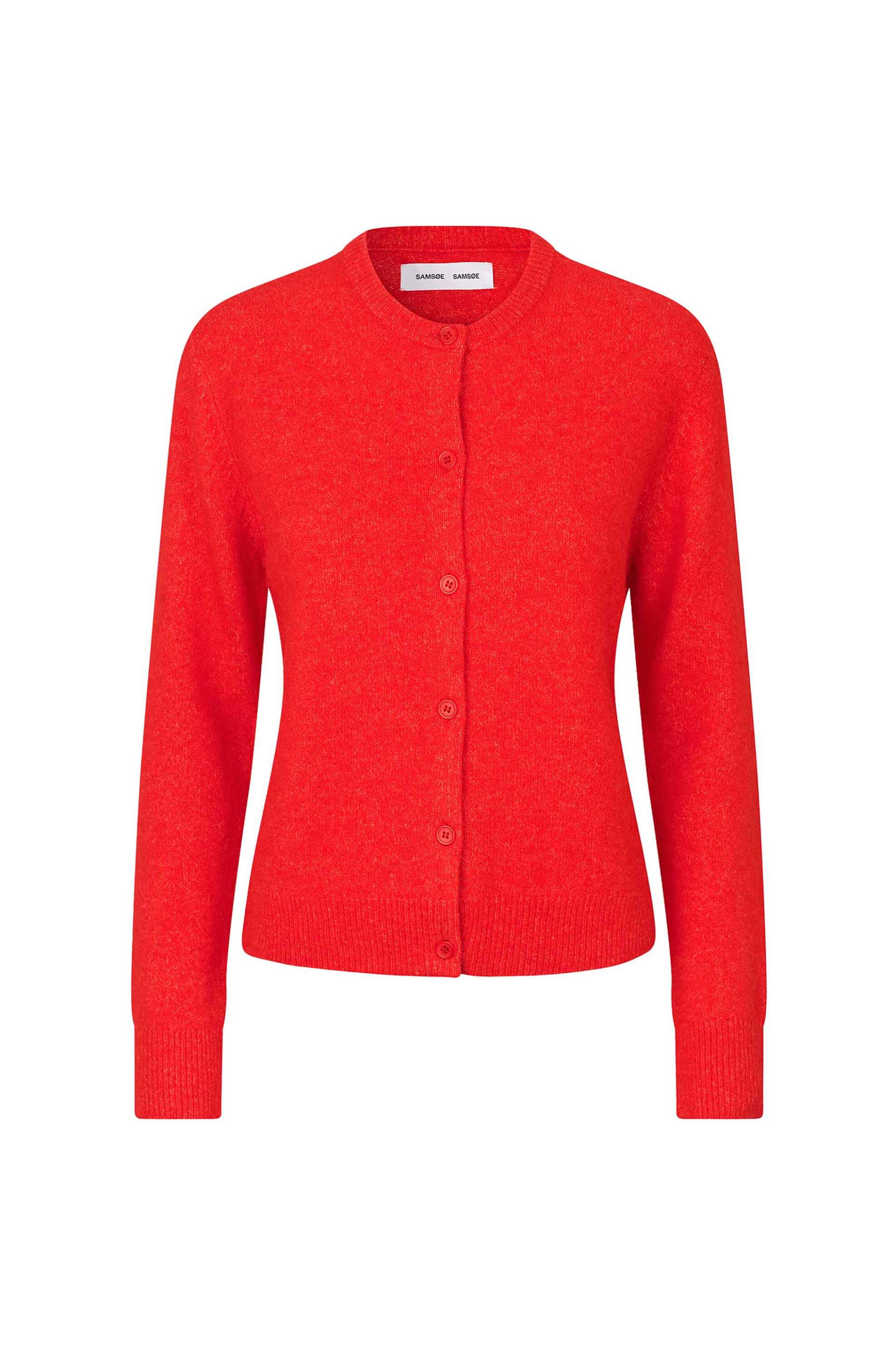 Samsøe Samsøe γυναικεία πλεκτή ζακέτα "Nor" - F16422744181662 Κόκκινο