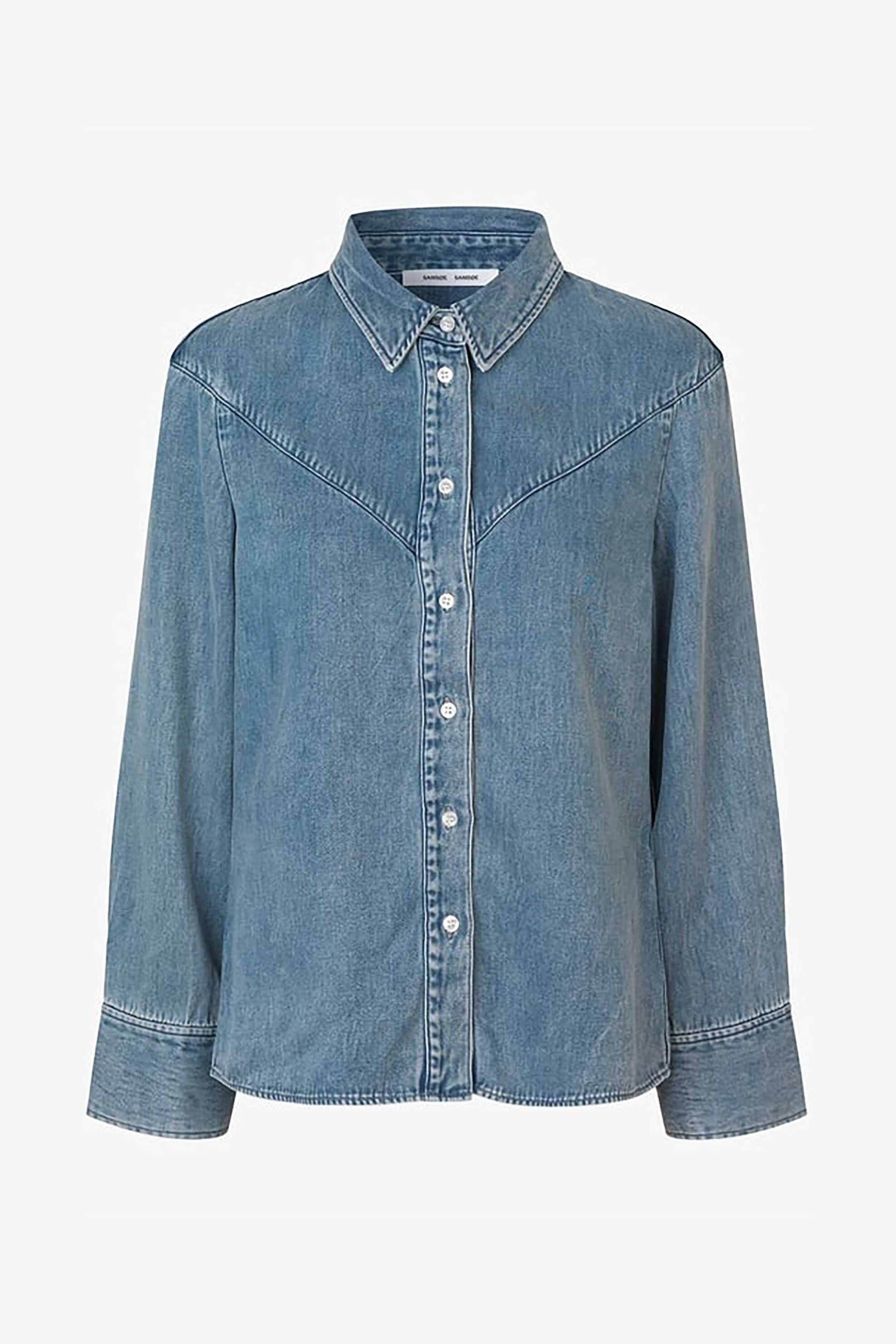 Samsøe Samsøe γυναικείο denim πουκάμισο Regular Fit "Samos - F25200075 Denim Blue