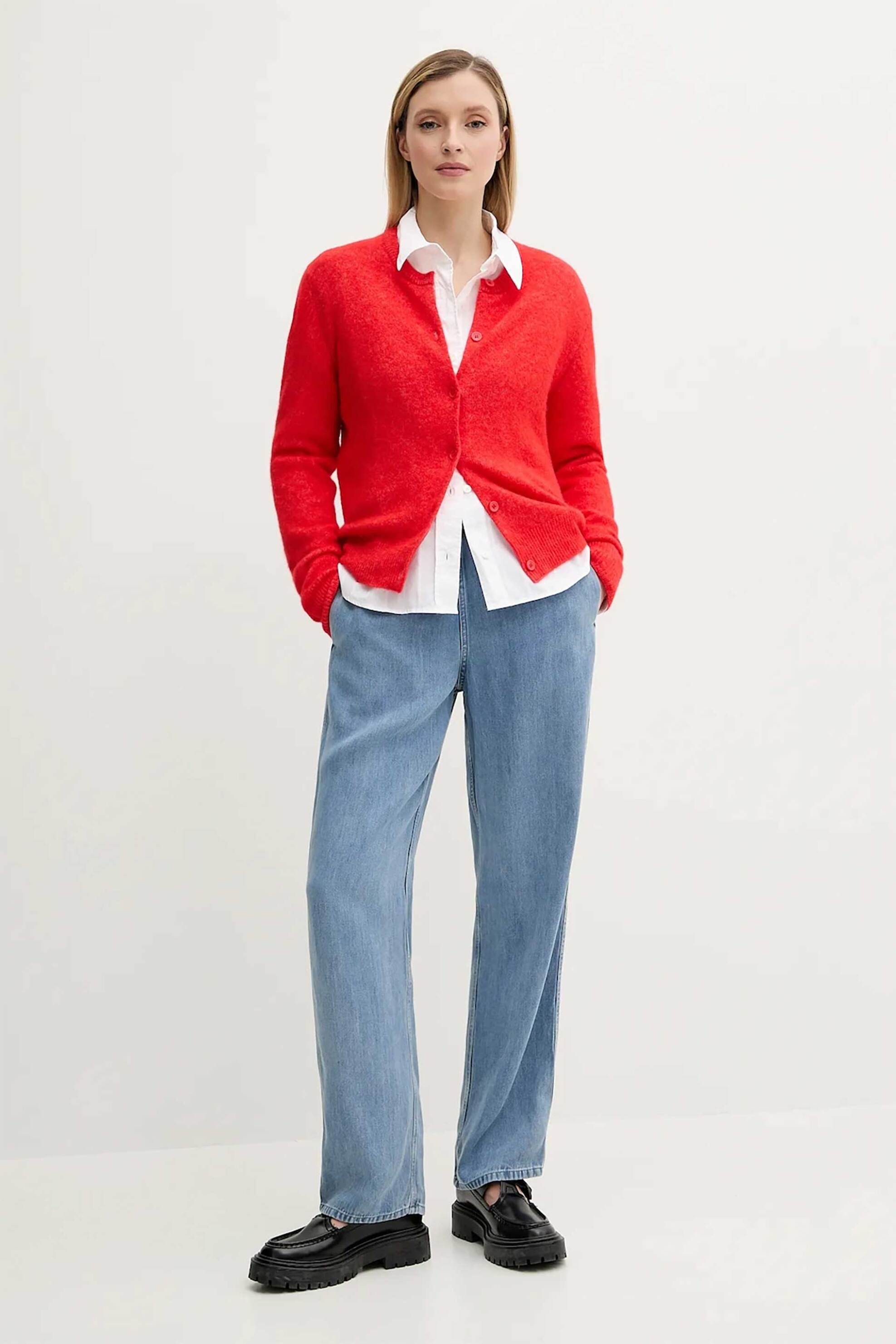 Samsøe Samsøe γυναικείο τζιν παντελόνι ψηλόμεσο "Sahoysa" - F25200077 Denim Blue