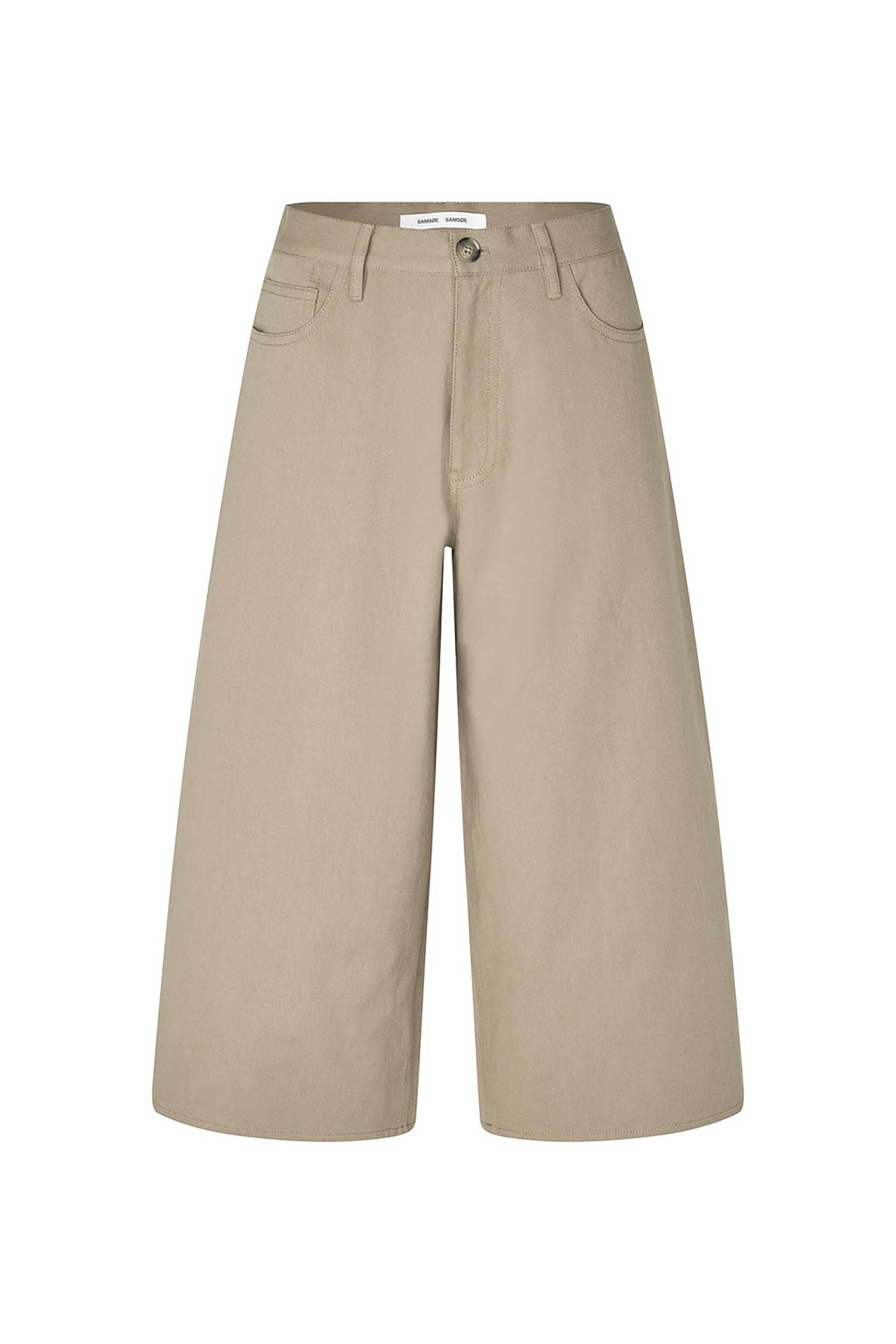 Γυναικεία παντελόνια cropped σε μπεζ