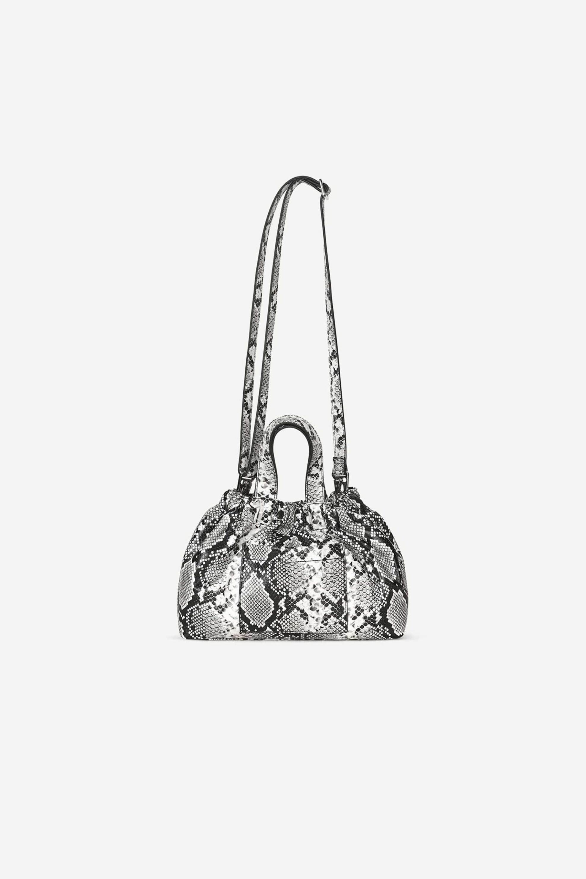 SAMSØE SAMSØE Samsøe Samsøe γυναικεία mini τσάντα ώμου με animal print "Saemmi" - F25200161 Ασπρόμαυρο