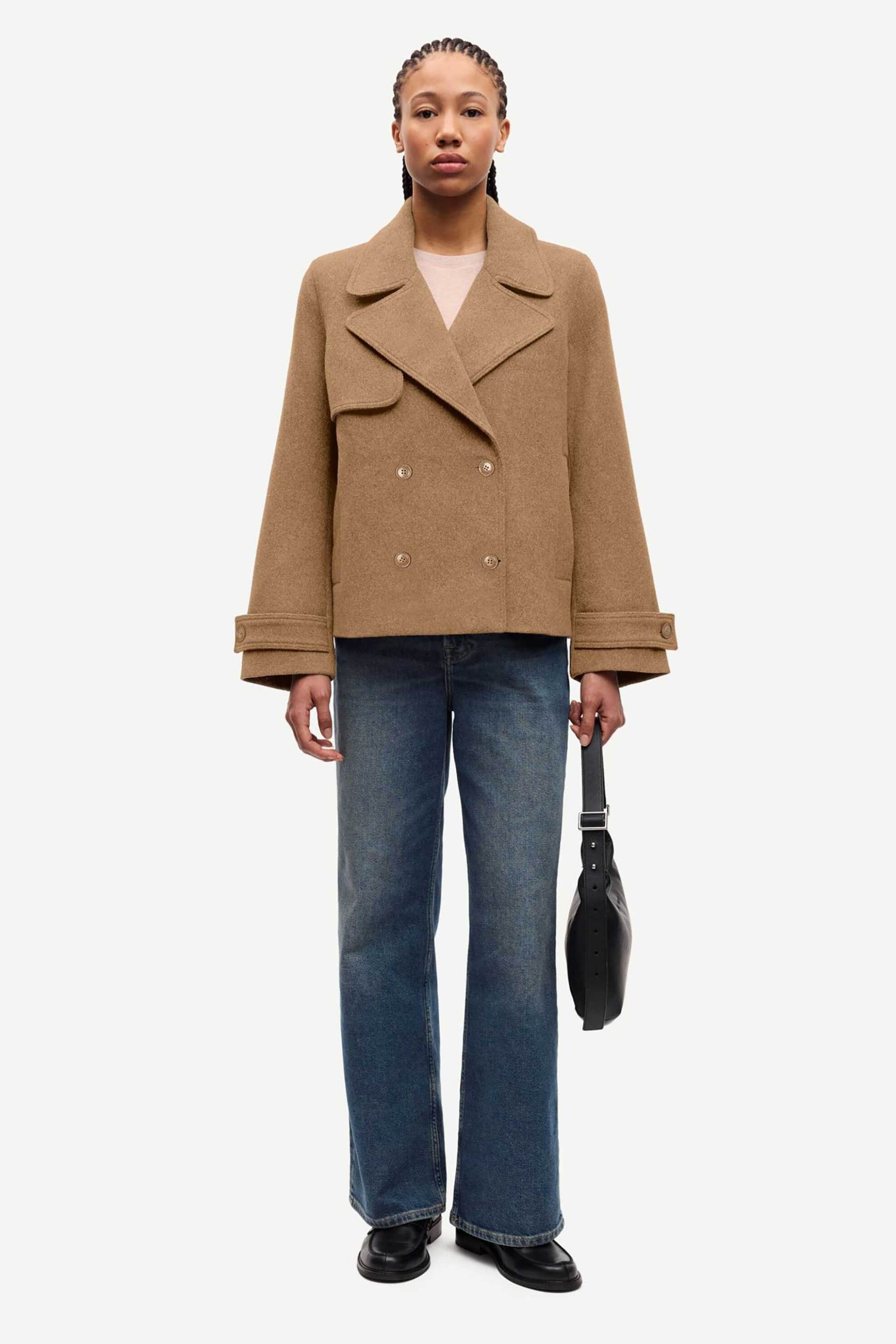 Samsøe Samsøe γυναικείο παλτό μονόχρωμο "Samarta" - F25300154 Καμηλό