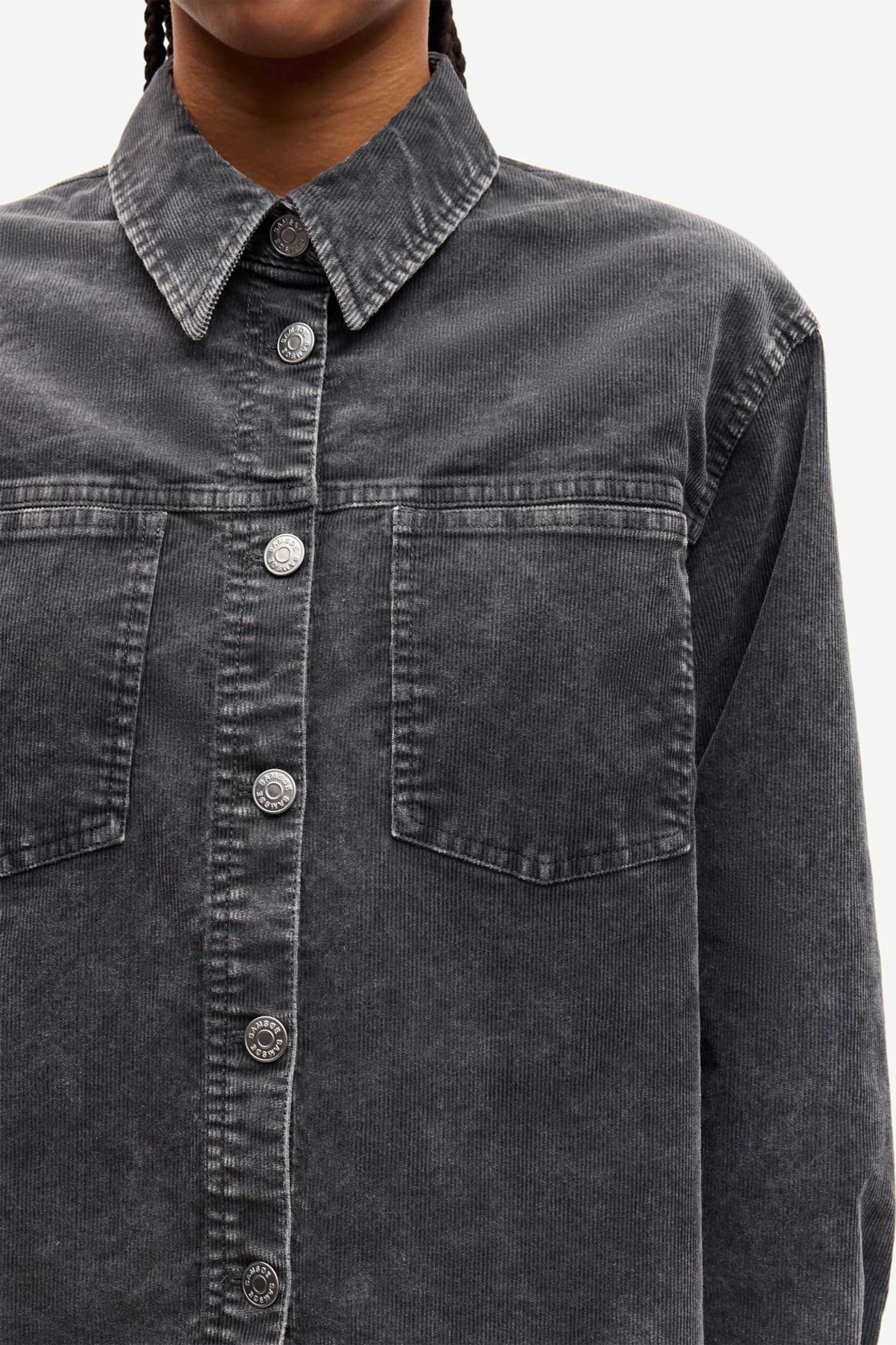 Samsøe Samsøe γυναικείο denim πουκάμισο Loose Fit "Sasofie" - F25300122 Ανθρακί φωτογραφία
