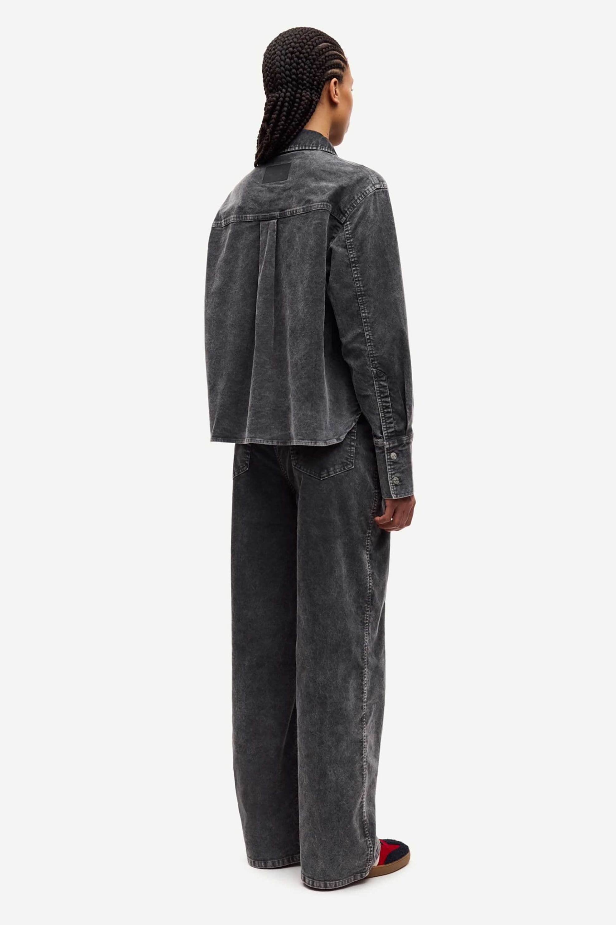 Samsøe Samsøe γυναικείο denim πουκάμισο Loose Fit "Sasofie" - F25300122 Ανθρακί φωτογραφία