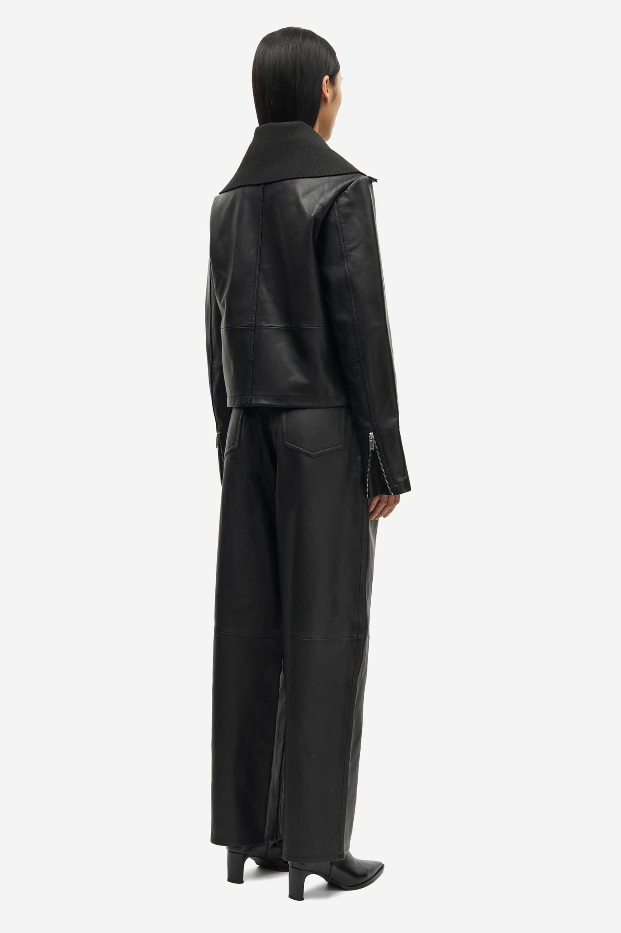 Samsøe Samsøe γυναικείo δερμάτινο jacket "Sashira" - F25400033 Μαύρο φωτογραφία