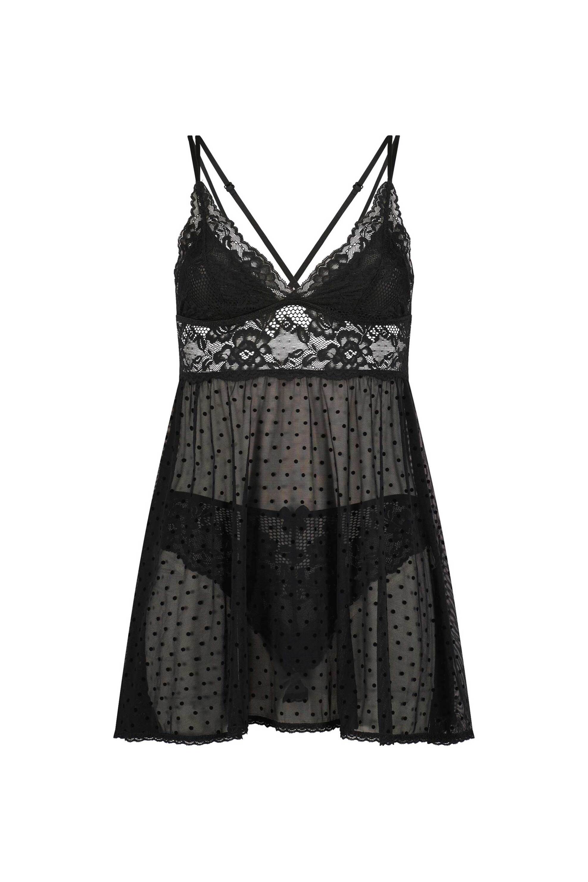 Hunkemöller γυναικείο babydoll "Beatriz" - 169282002 Μαύρο φωτογραφία