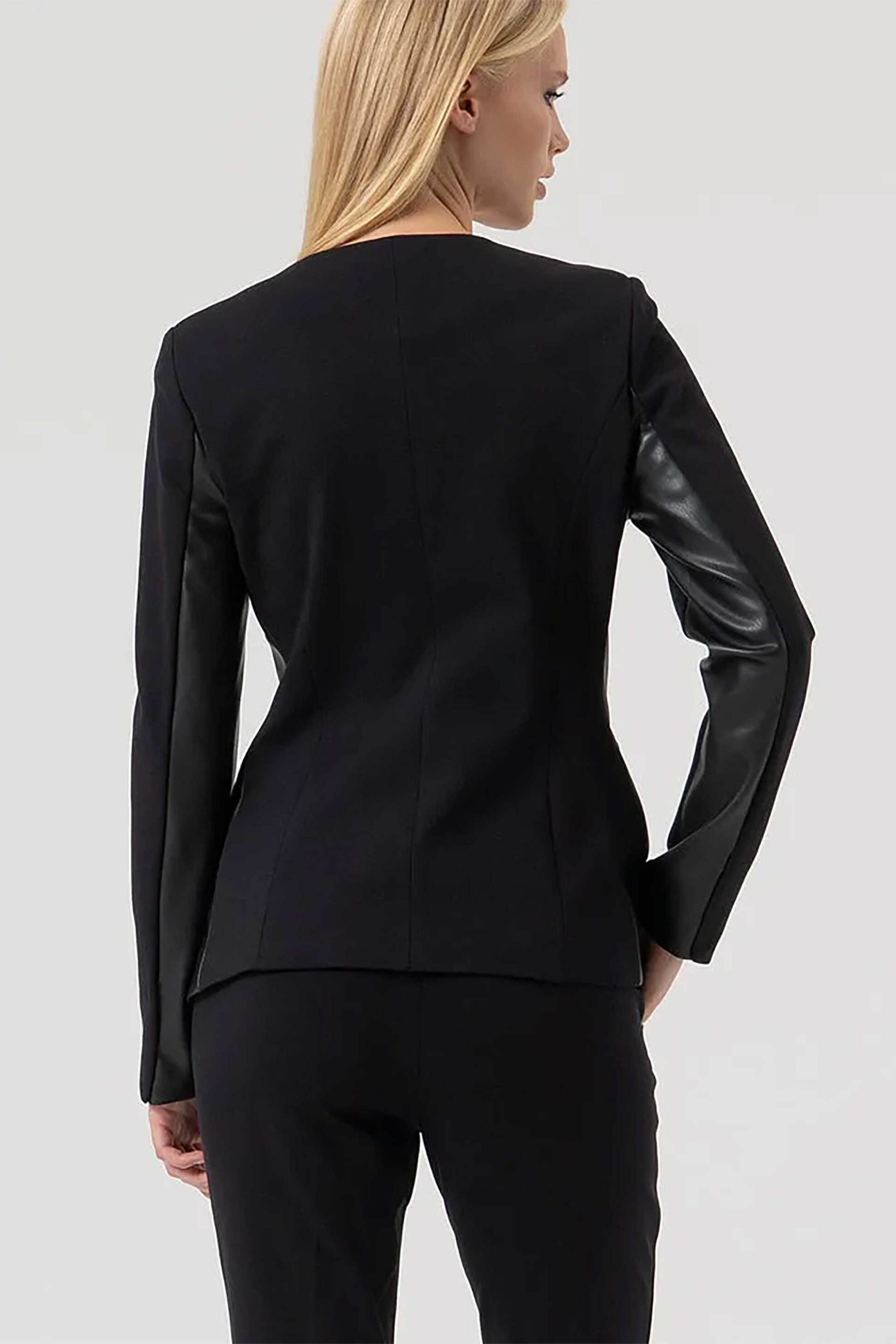 Fracomina γυναικείο σακάκι Slim Fit - FR25WJ2006W78001-053 Μαύρο φωτογραφία