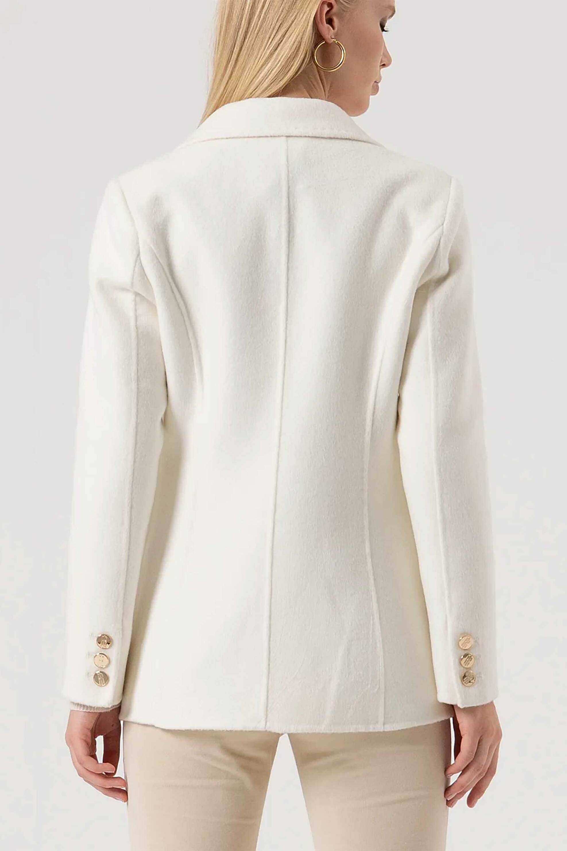 Fracomina γυναικείο σακάκι Regular Fit - FR25WJ3005W80401-508 Κρέμ φωτογραφία