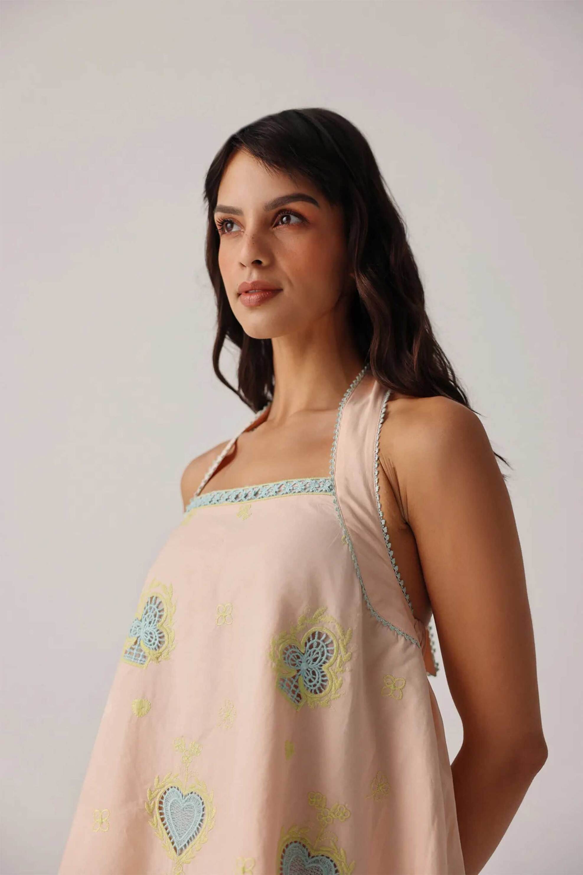 NOIB Noib γυναικείο mini φόρεμα "Hazel" - HazelMiniDressPeach/SS26 Εκρού - 2