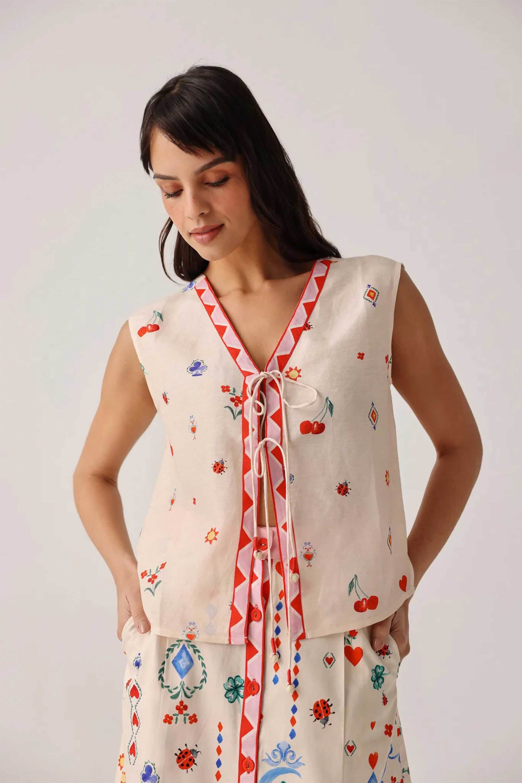 Noib γυναικείο τοπ αμάνικο "Kaia" - Kaia Top/SS26 Πολύχρωμο