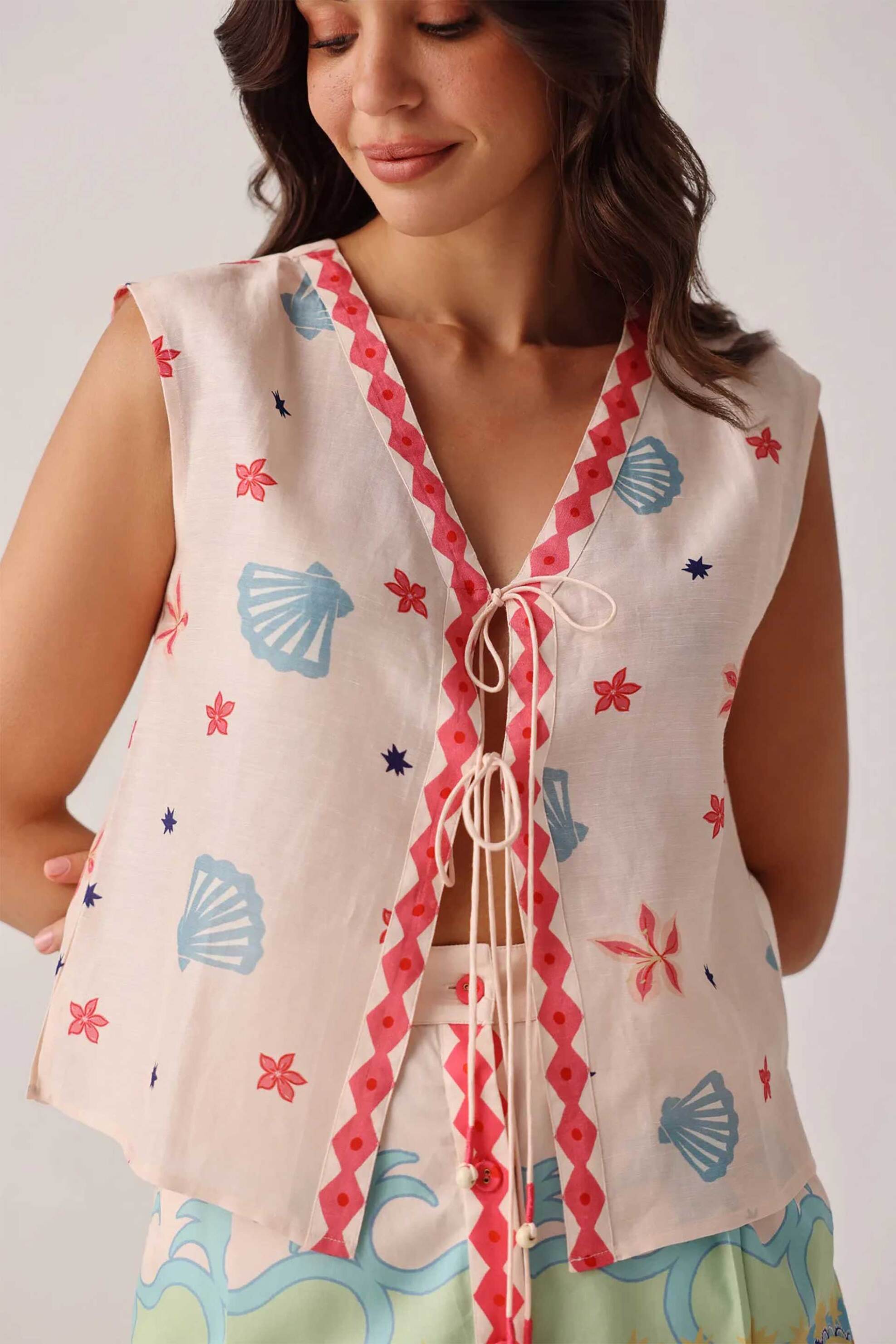 NOIB Noib γυναικείο τοπ αμάνικο "Kaia" - Kaia Top/SS26 Πολύχρωμο - 2