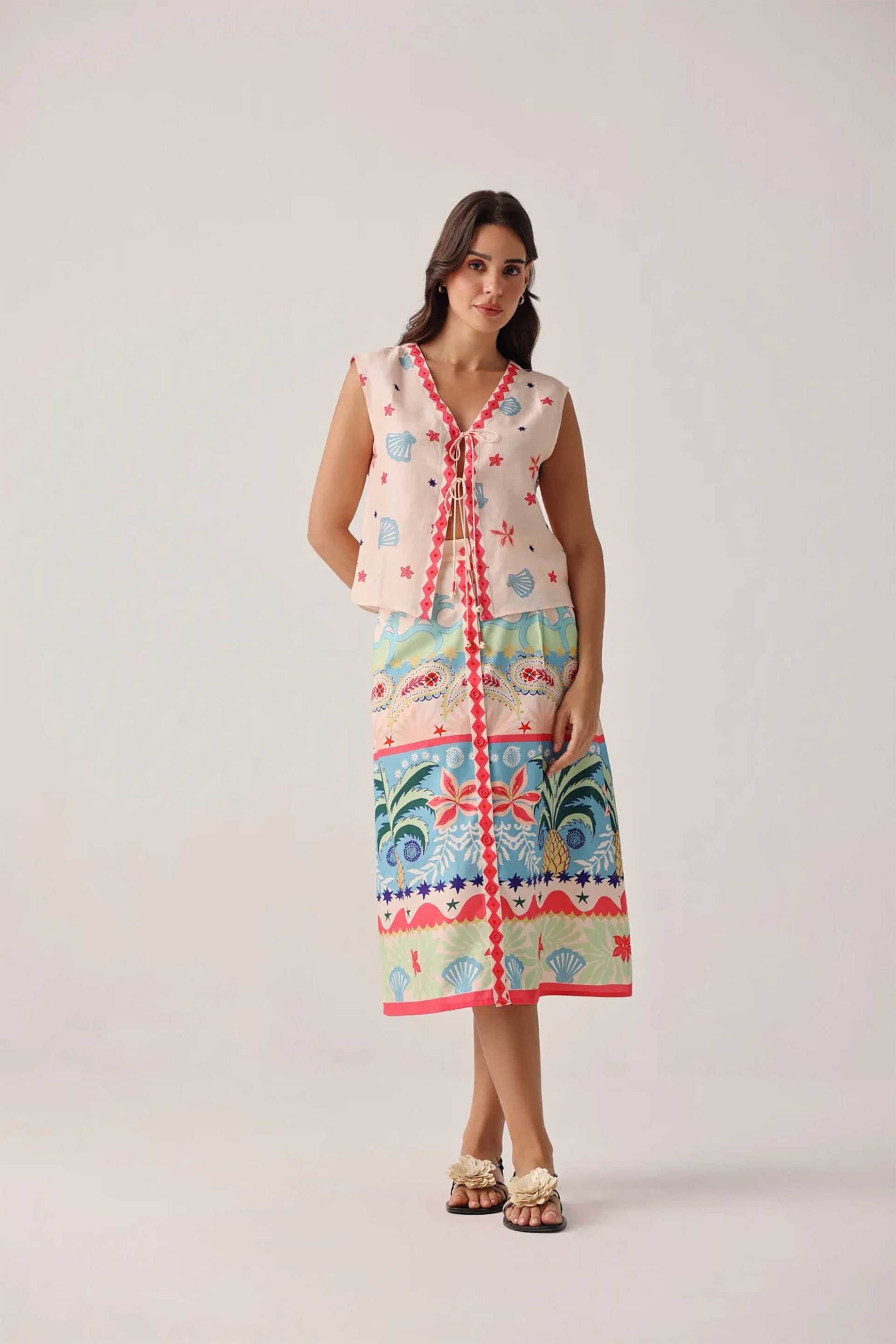 NOIB Noib γυναικείο τοπ αμάνικο "Kaia" - Kaia Top/SS26 Πολύχρωμο - 3
