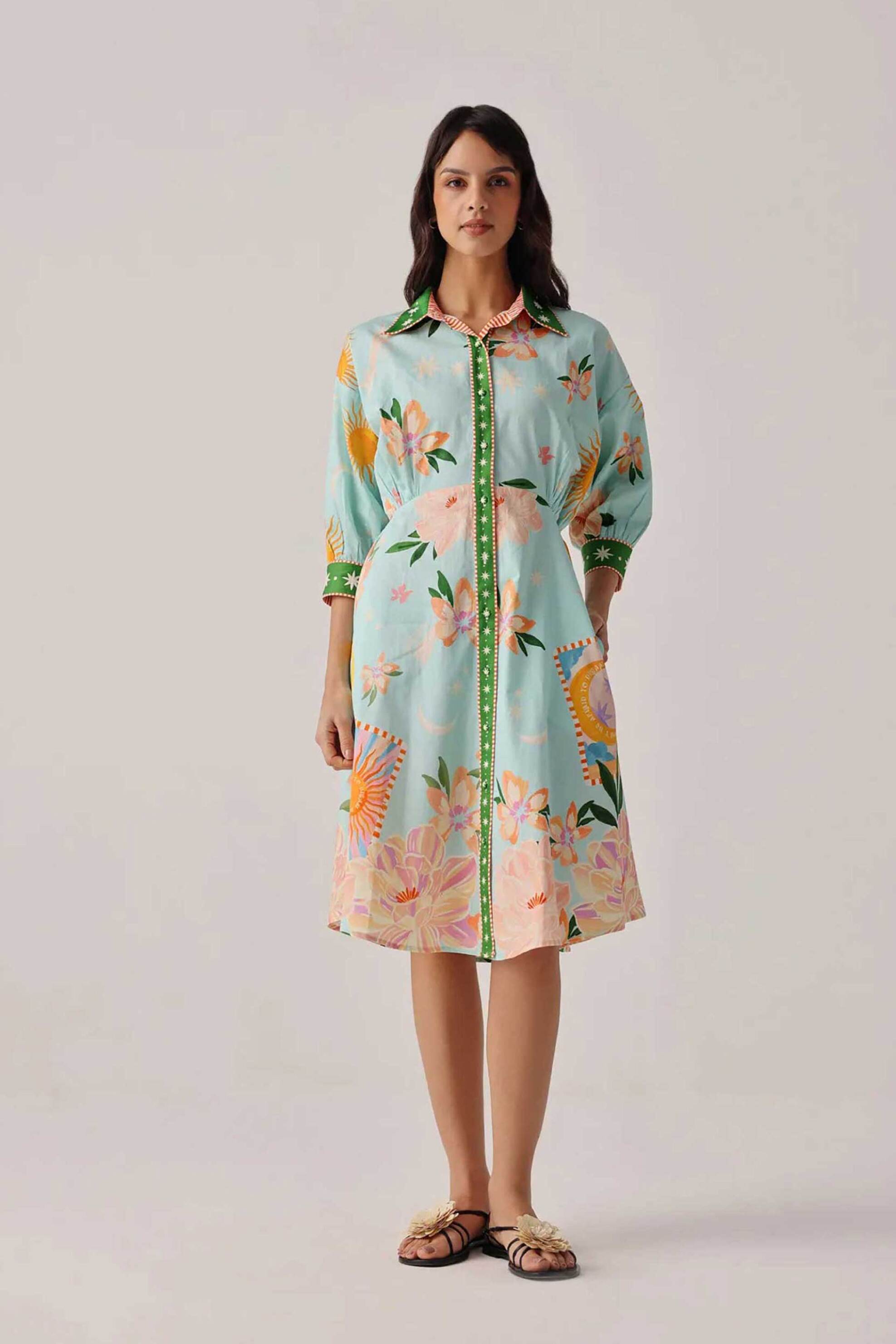 Noib γυναικείο mini φόρεμα "Lena" - Lena Midi Dress/SS26 Βεραμάν