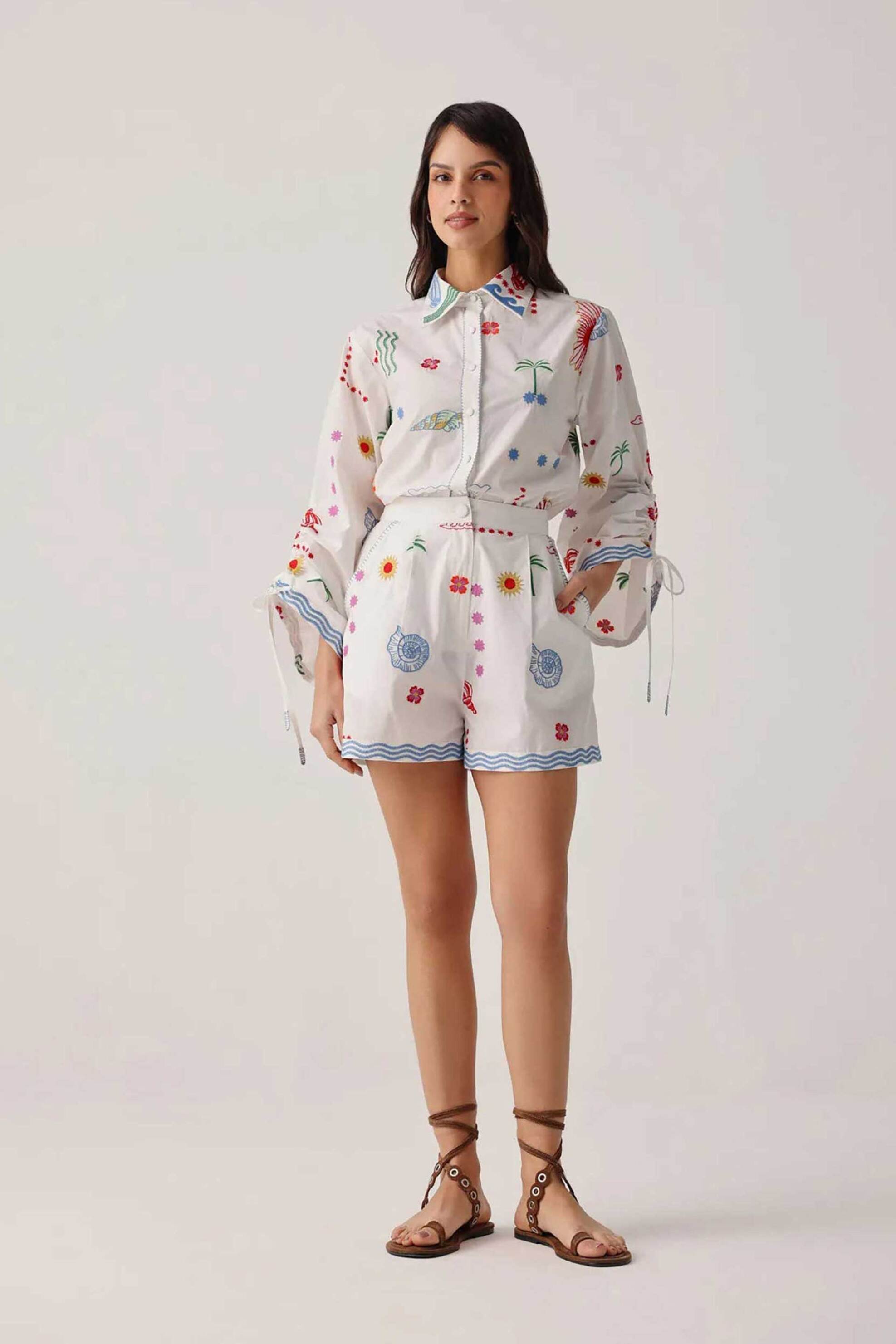 Noib γυναικείο σορτς "Mia" - Mia Shorts ecru/SS26 Λευκό