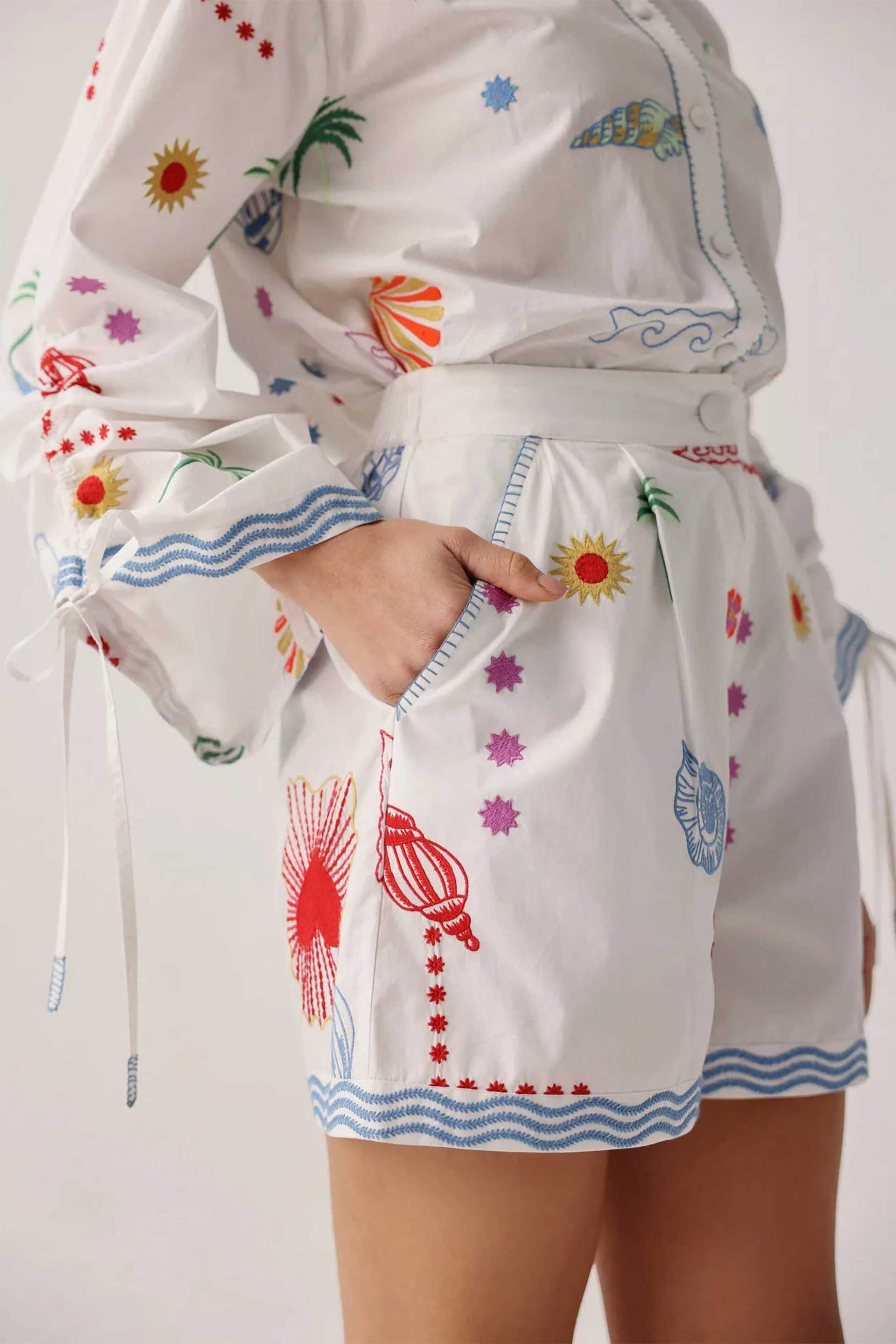 NOIB Noib γυναικείο σορτς "Mia" - Mia Shorts ecru/SS26 Λευκό - 2