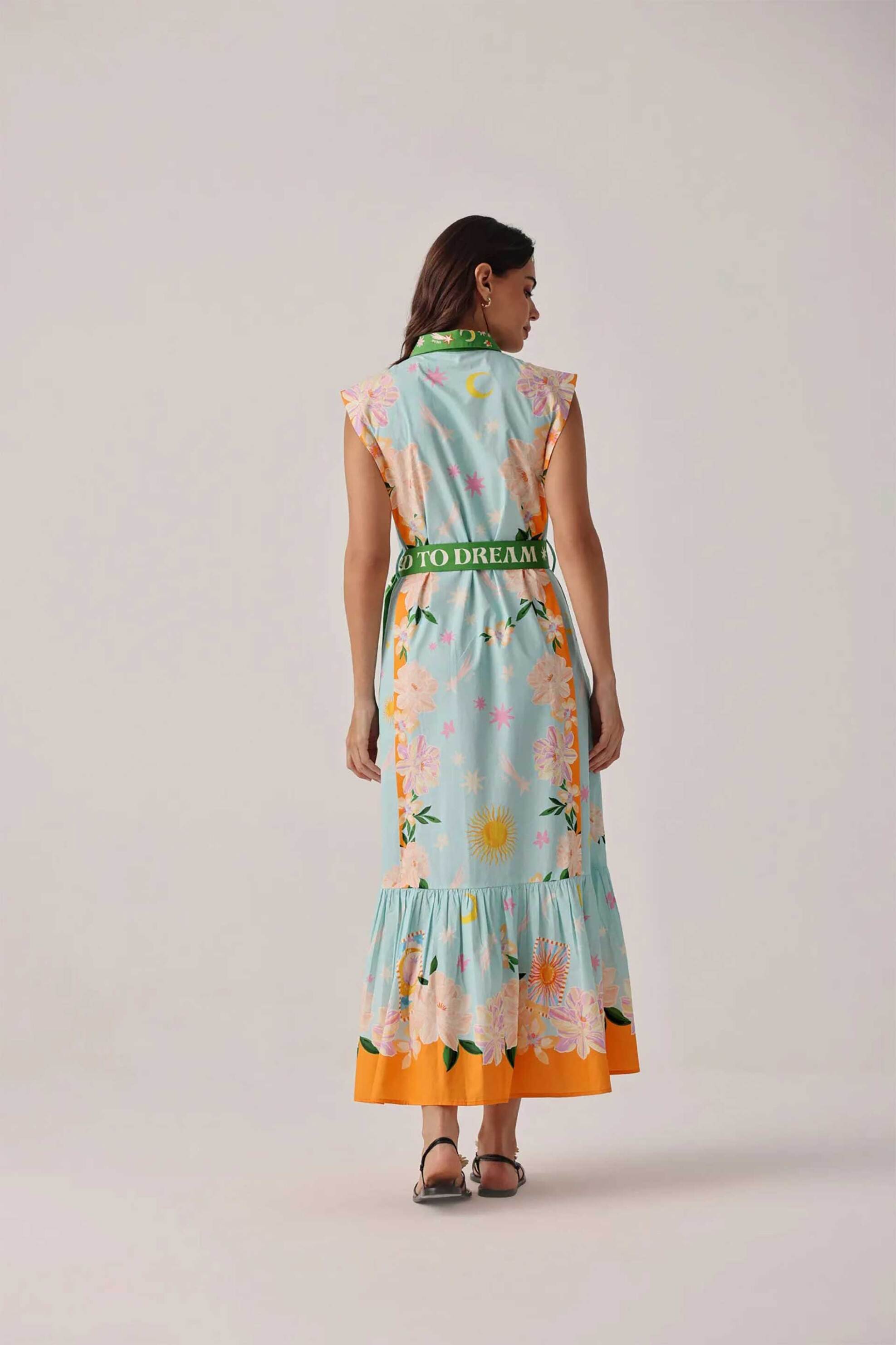 Noib Γυναικείο Maxi Φόρεμα Vega - Dress Ss26 Βεραμάν