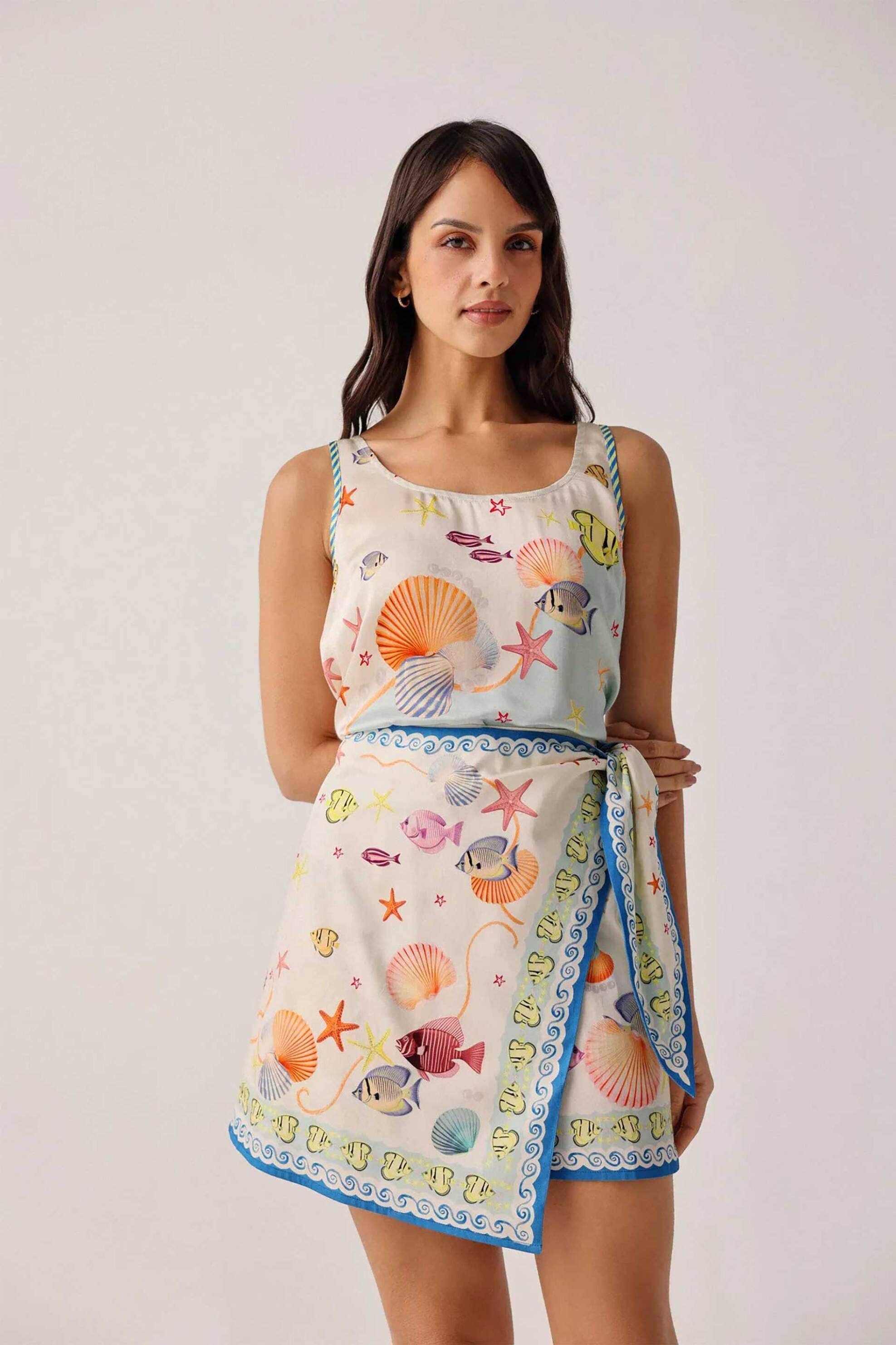 NOIB Noib γυναικεία mini φούστα "Wrap Me Round" - Wrap Me Round Skirt/SS26 Πολύχρωμο - 2