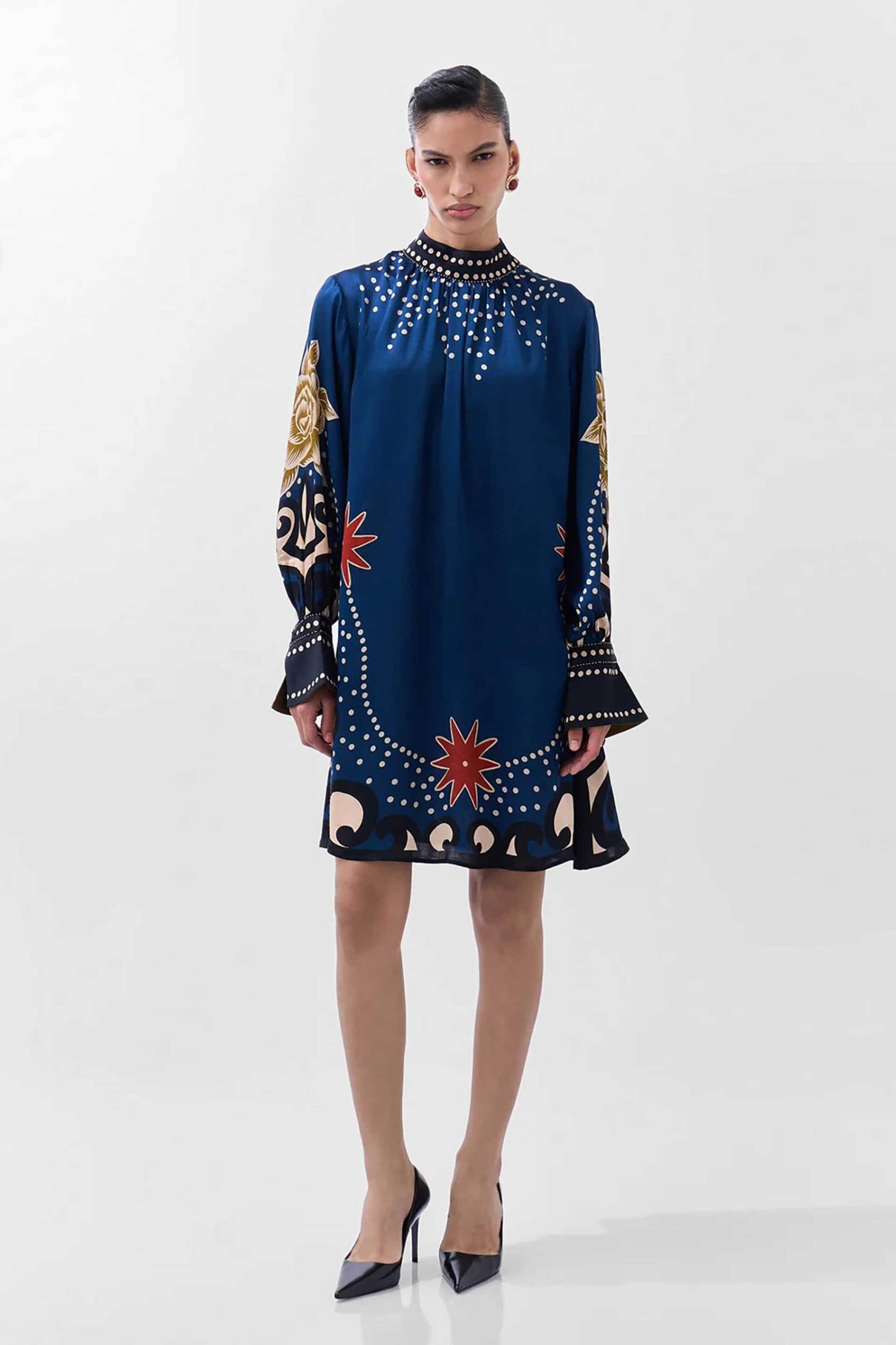 Noib γυναικείο mini φόρεμα με all-over print 