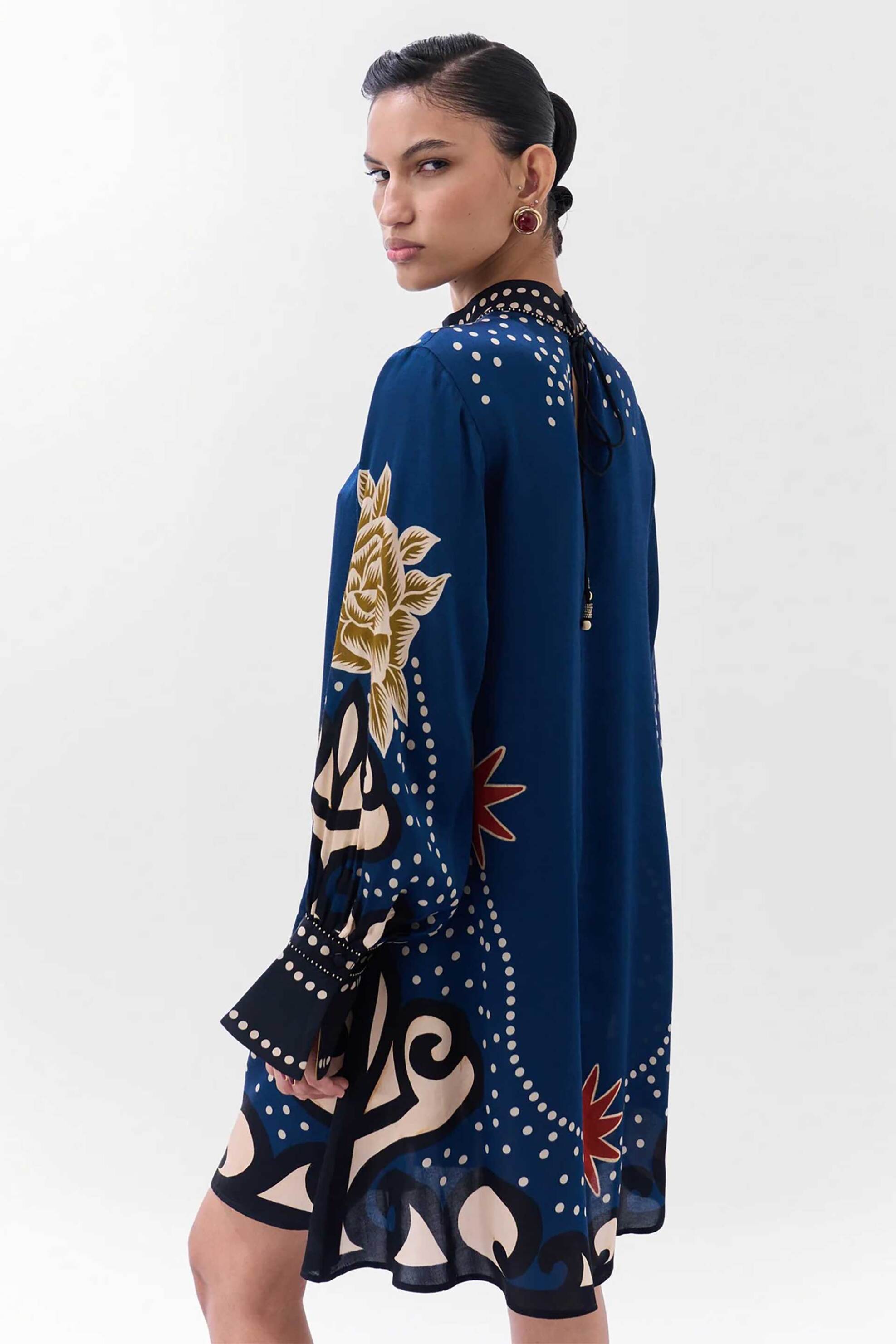 Noib γυναικείο mini φόρεμα με all-over print 