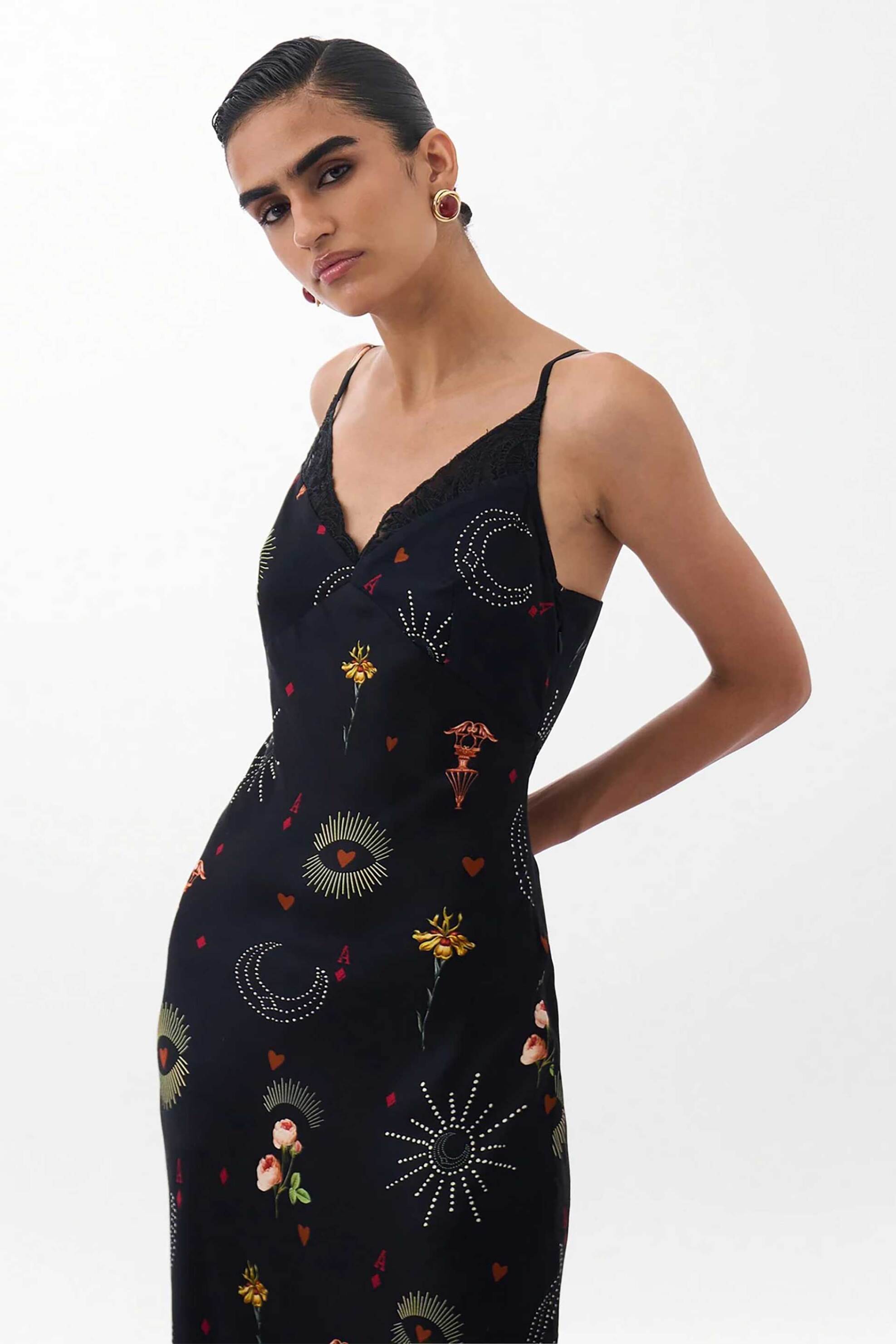 Noib γυναικείο midi φόρεμα με all-over print 