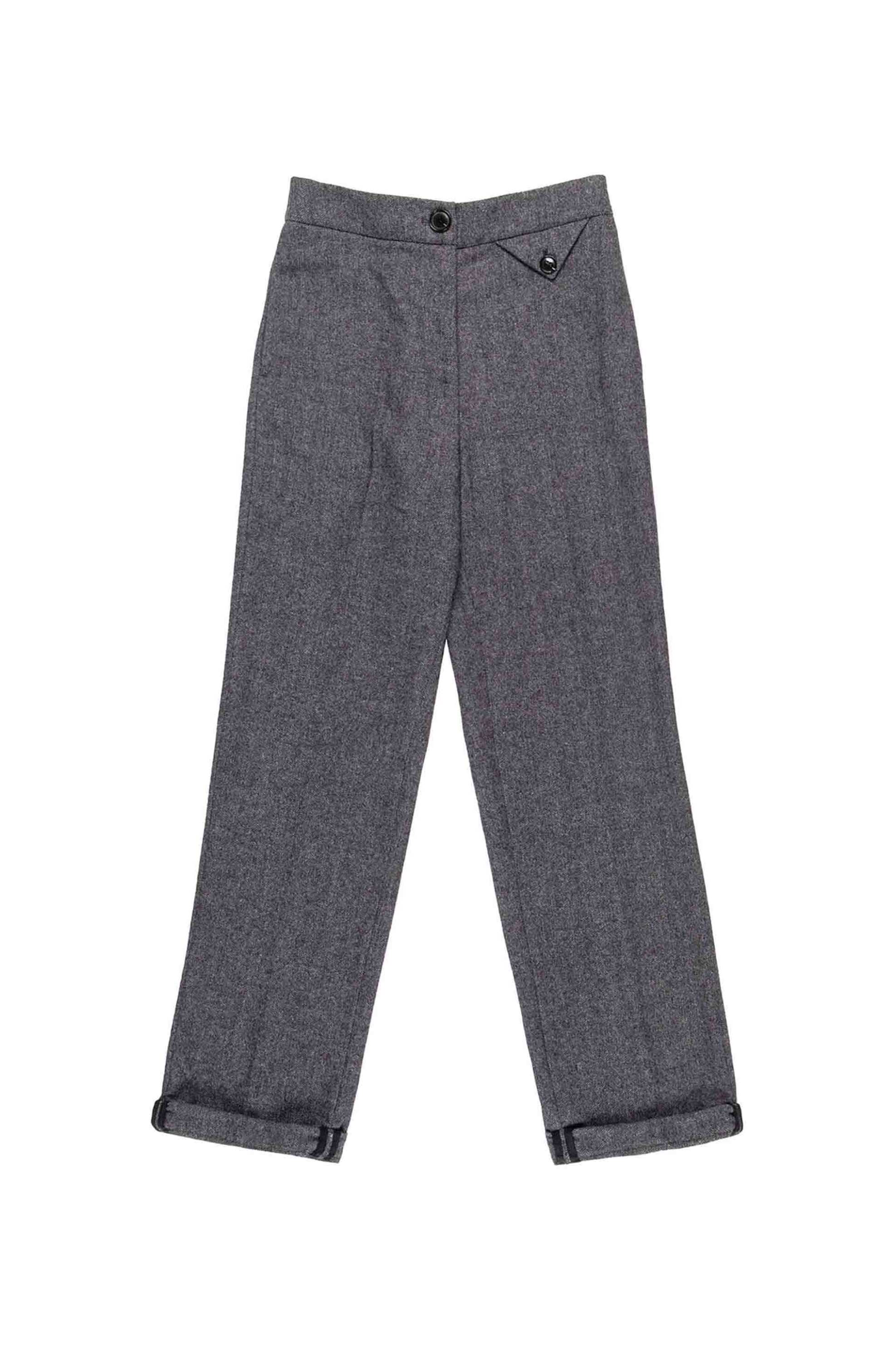 Nenette γυναικείο παντελόνι chino μονόχρωμο - 40BB-ELYSI-0800 Γκρι φωτογραφία