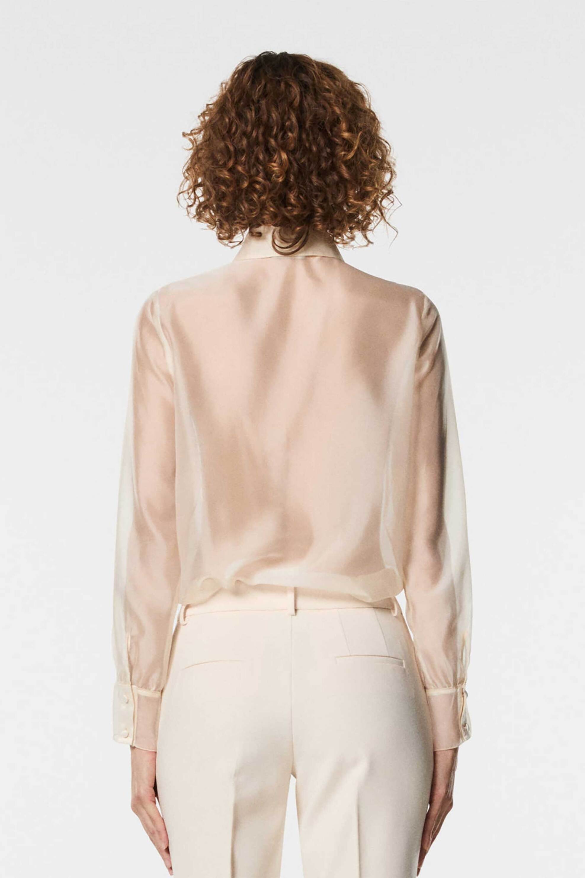 Nenette γυναικείο πουκάμισο με διάτρητο σχέδιο "Folk" - 40BB-FOLK-0642 Κρέμ φωτογραφία