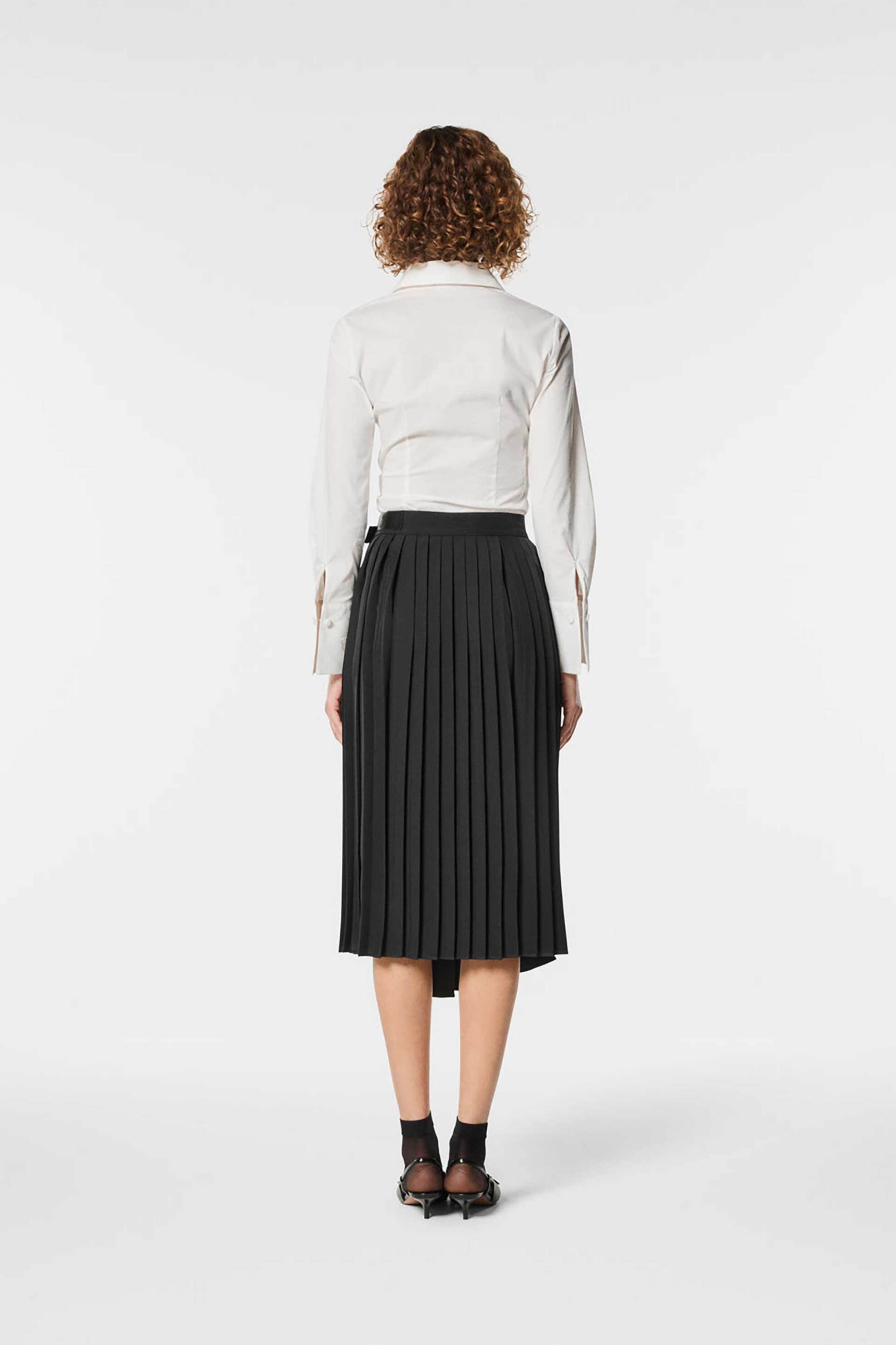 Nenette γυναικεία midi πλισέ φούστα - 40BB-GULP-0700 Μαύρο φωτογραφία