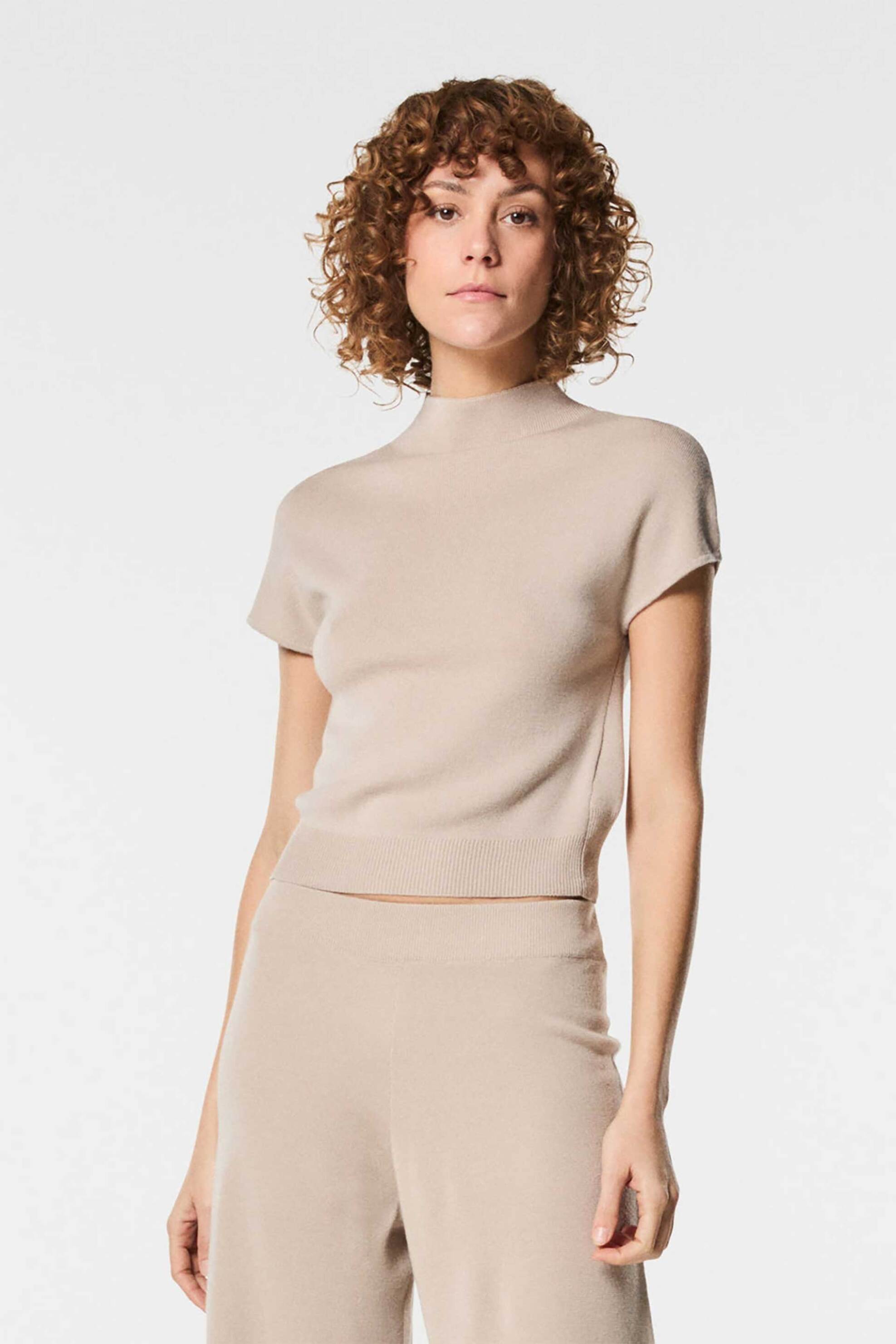 NENETTE Nenette γυναικείο πουλόβερ Regular Fit "Morallo" - 40BB-MORALLO-0045 Μπεζ