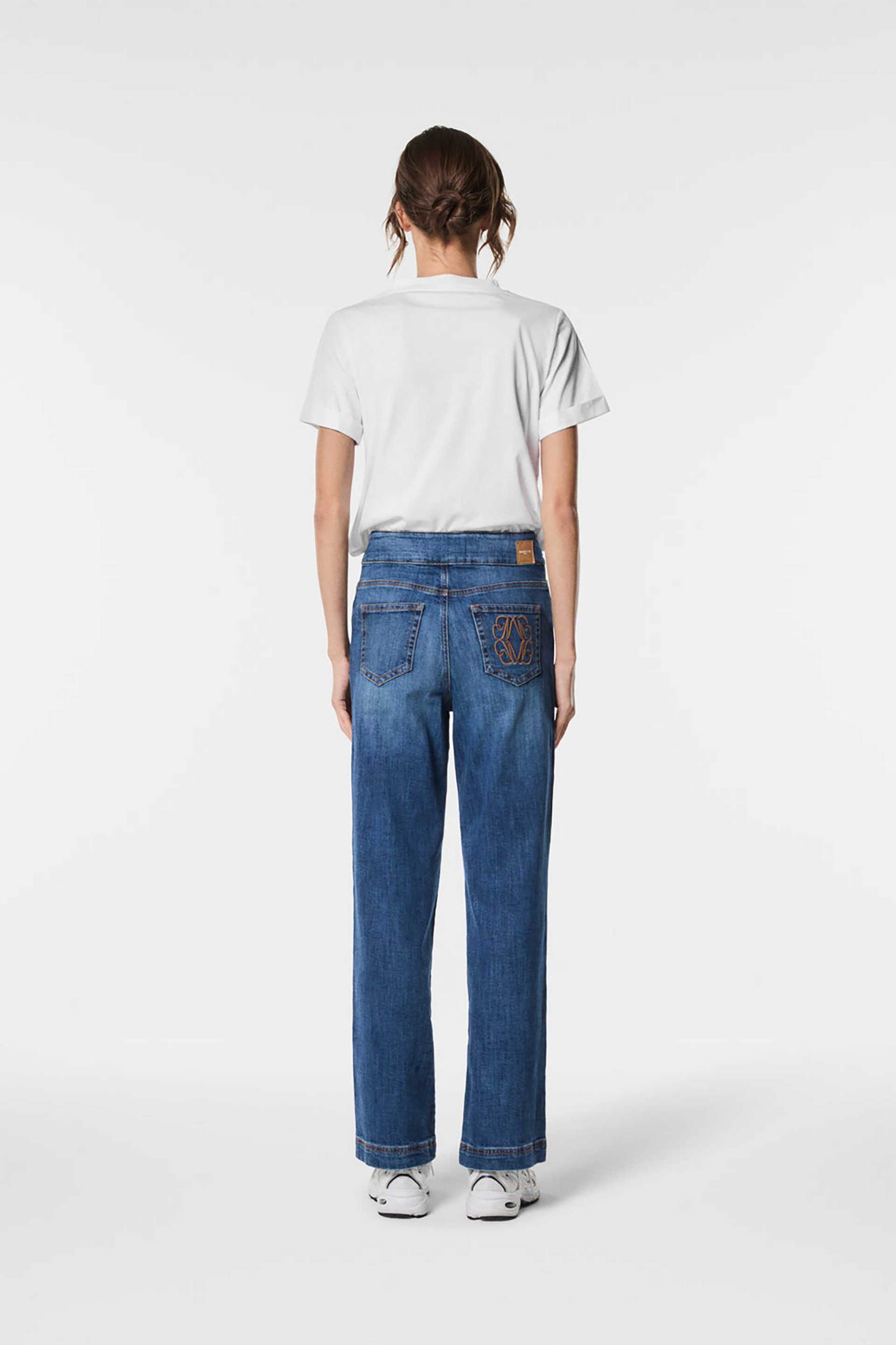 Nenette γυναικείο τζιν παντελόνι πεντάτσεπο Straight Fit - 40BB-SANTERIA-0473 Denim Blue Σκούρο φωτογραφία